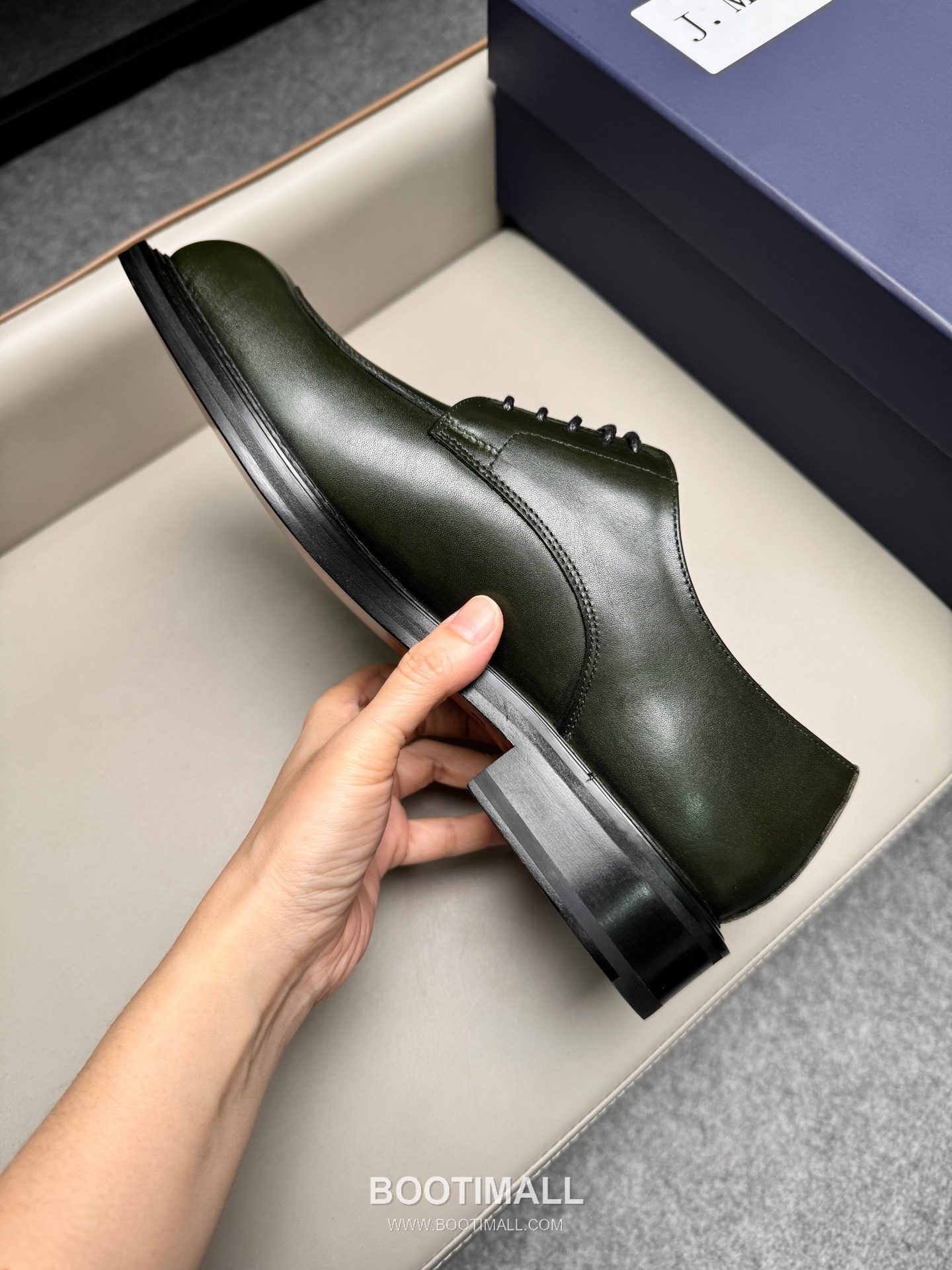 J.M.Weston Classic Calfskin Leather Lace-Up Dress Shoes with Leather Sole Detail 제이엠웨스턴 클래식 카프스킨 레더 레이스업 드레스 슈즈 2.5cm 8