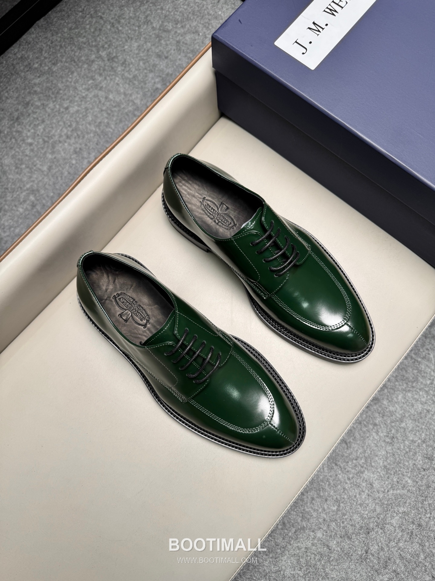 J.M.Weston Classic Calfskin Leather Lace-Up Dress Shoes with Leather Sole Detail 제이엠웨스턴 클래식 카프스킨 레더 레이스업 드레스 슈즈 2.5cm 1