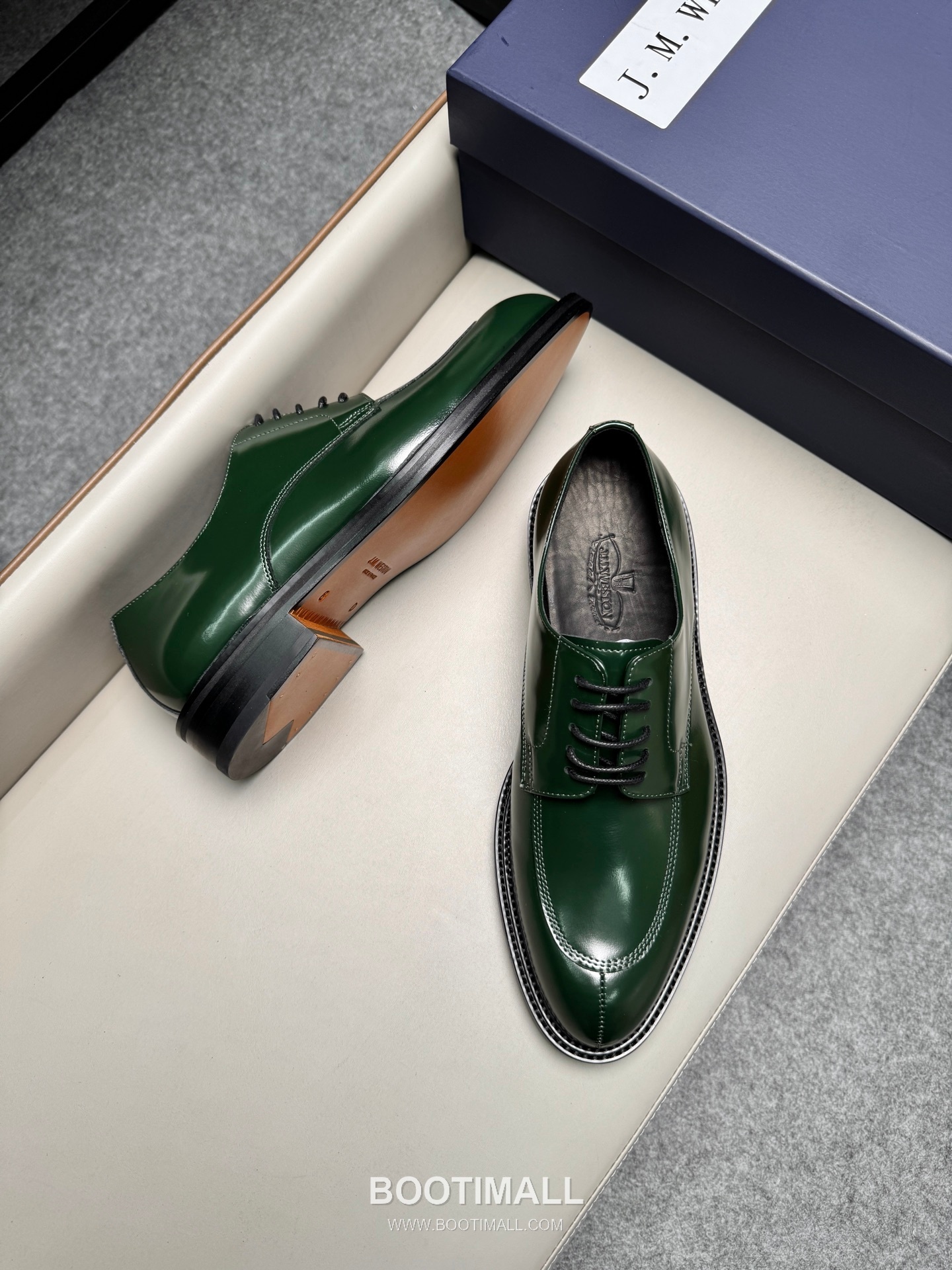 J.M.Weston Classic Calfskin Leather Lace-Up Dress Shoes with Leather Sole Detail 제이엠웨스턴 클래식 카프스킨 레더 레이스업 드레스 슈즈 2.5cm 3