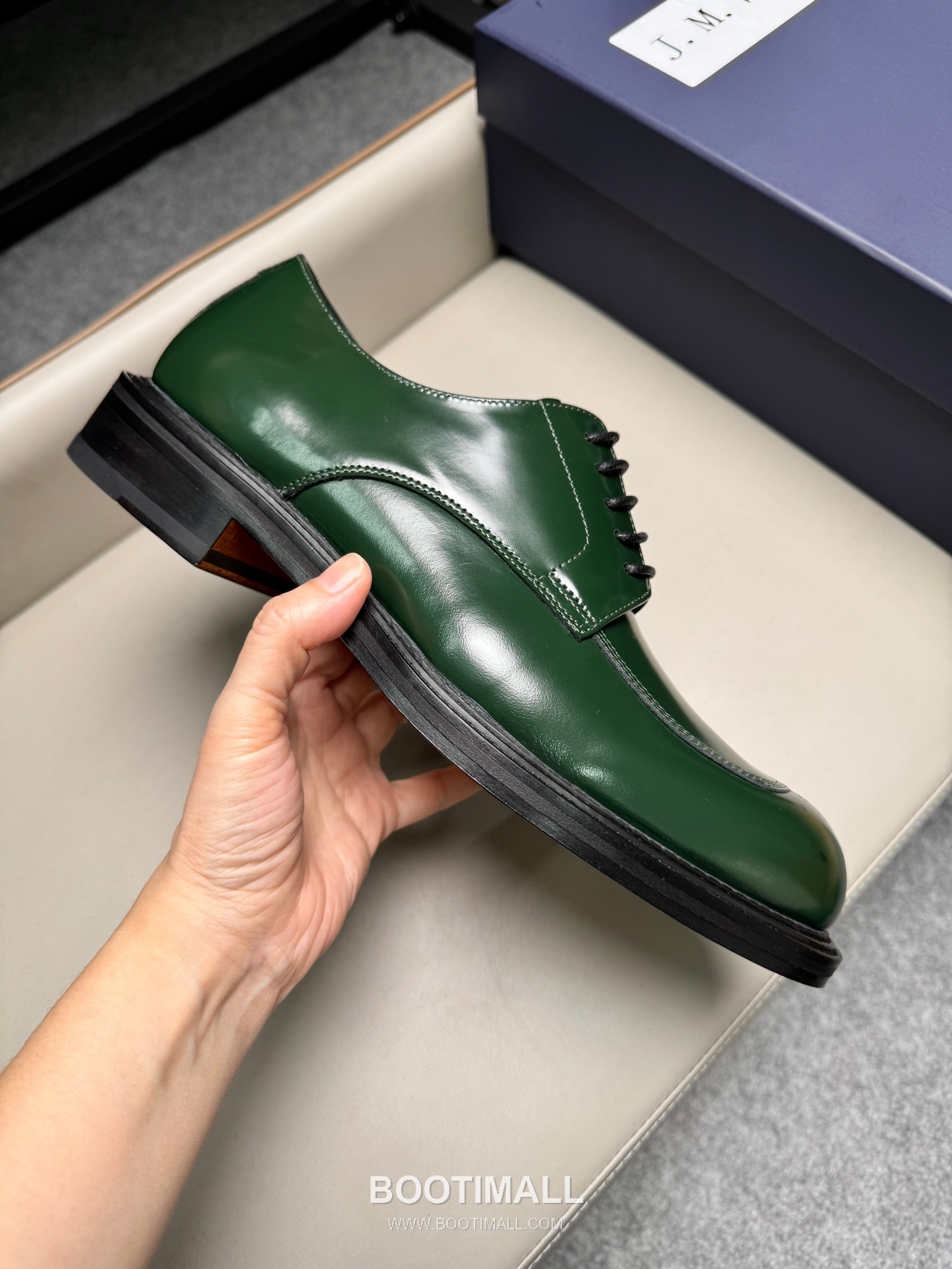 J.M.Weston Classic Calfskin Leather Lace-Up Dress Shoes with Leather Sole Detail 제이엠웨스턴 클래식 카프스킨 레더 레이스업 드레스 슈즈 2.5cm 5