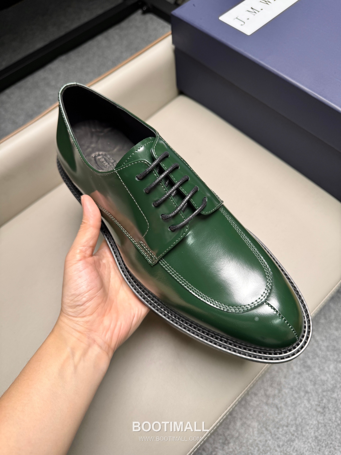 J.M.Weston Classic Calfskin Leather Lace-Up Dress Shoes with Leather Sole Detail 제이엠웨스턴 클래식 카프스킨 레더 레이스업 드레스 슈즈 2.5cm 6