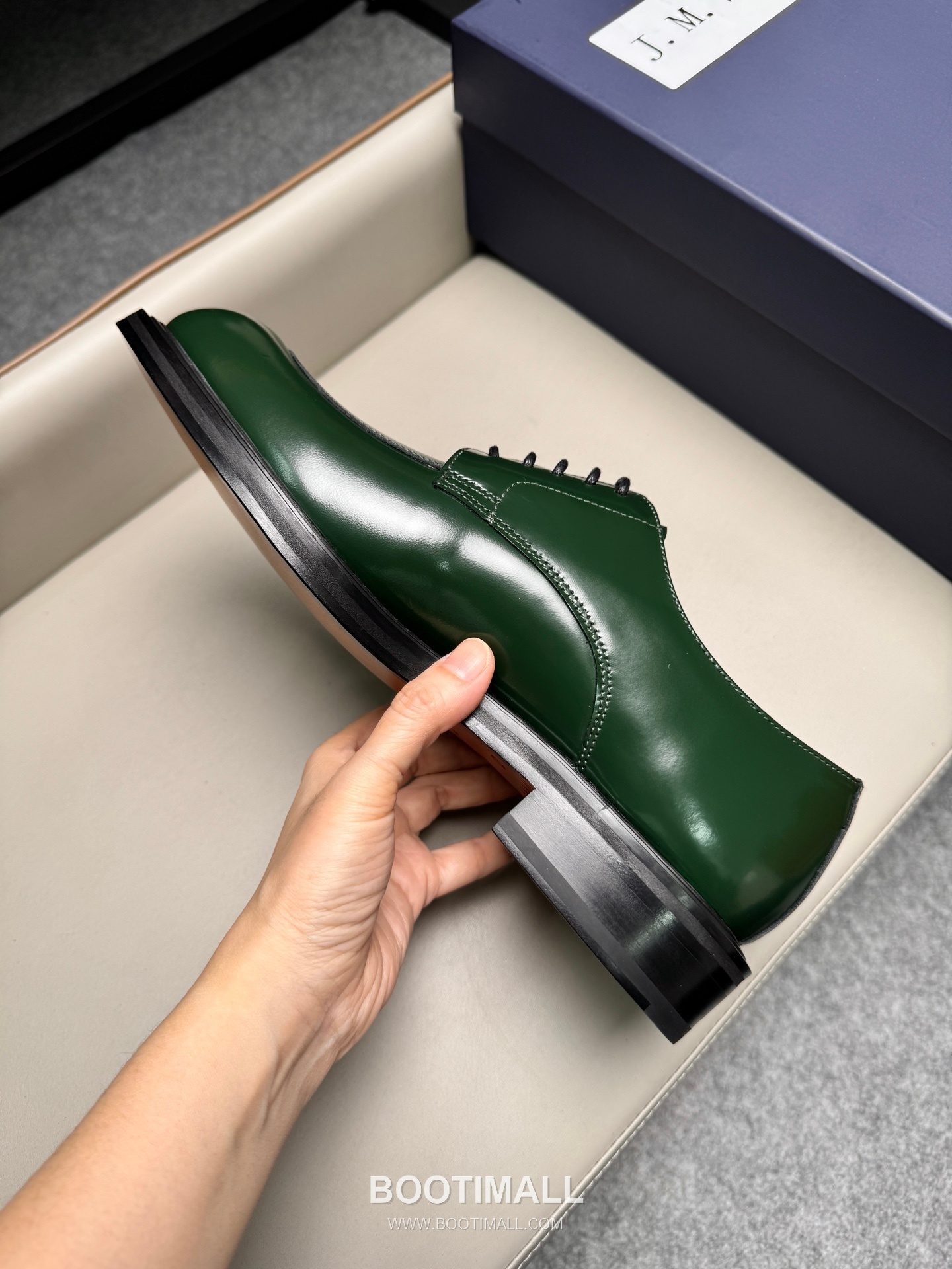 J.M.Weston Classic Calfskin Leather Lace-Up Dress Shoes with Leather Sole Detail 제이엠웨스턴 클래식 카프스킨 레더 레이스업 드레스 슈즈 2.5cm 7
