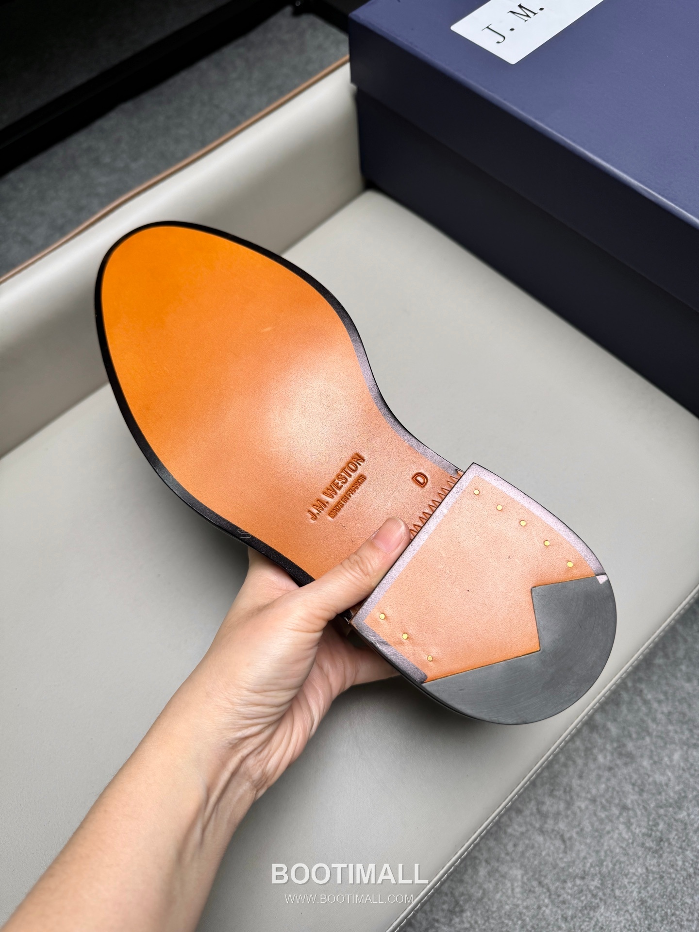 J.M.Weston Classic Calfskin Leather Lace-Up Dress Shoes with Leather Sole Detail 제이엠웨스턴 클래식 카프스킨 레더 레이스업 드레스 슈즈 2.5cm 8