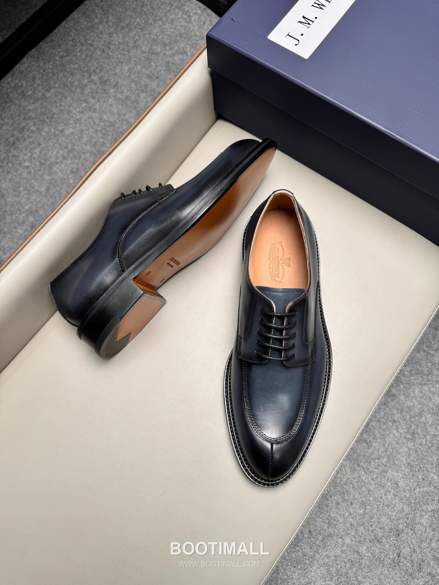J.M.Weston Classic Calfskin Leather Lace-Up Dress Shoes with Leather Sole Detail 제이엠웨스턴 클래식 카프스킨 레더 레이스업 드레스 슈즈 2.5cm 3