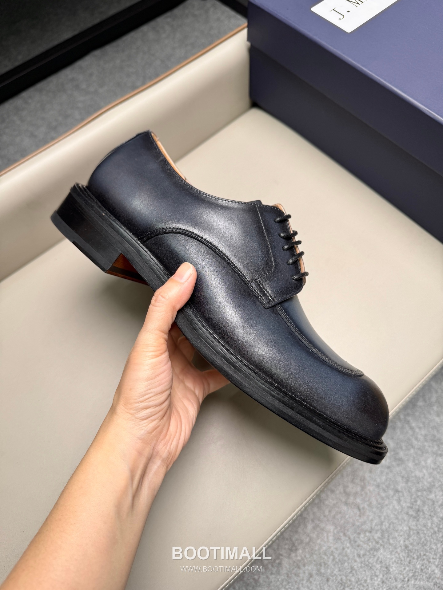J.M.Weston Classic Calfskin Leather Lace-Up Dress Shoes with Leather Sole Detail 제이엠웨스턴 클래식 카프스킨 레더 레이스업 드레스 슈즈 2.5cm 6
