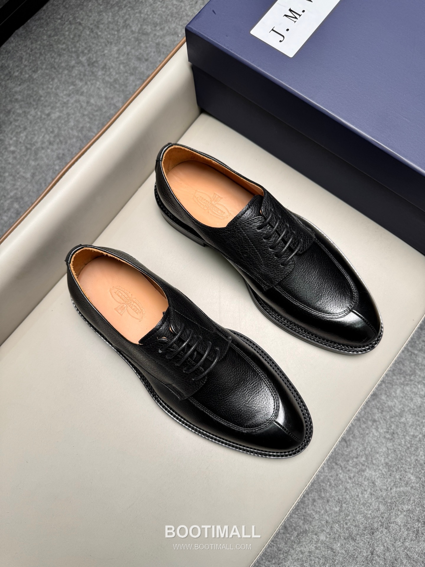 J.M.Weston Classic Calfskin Leather Lace-Up Dress Shoes with Leather Sole Detail 제이엠웨스턴 클래식 카프스킨 레더 레이스업 드레스 슈즈 2.5cm 1