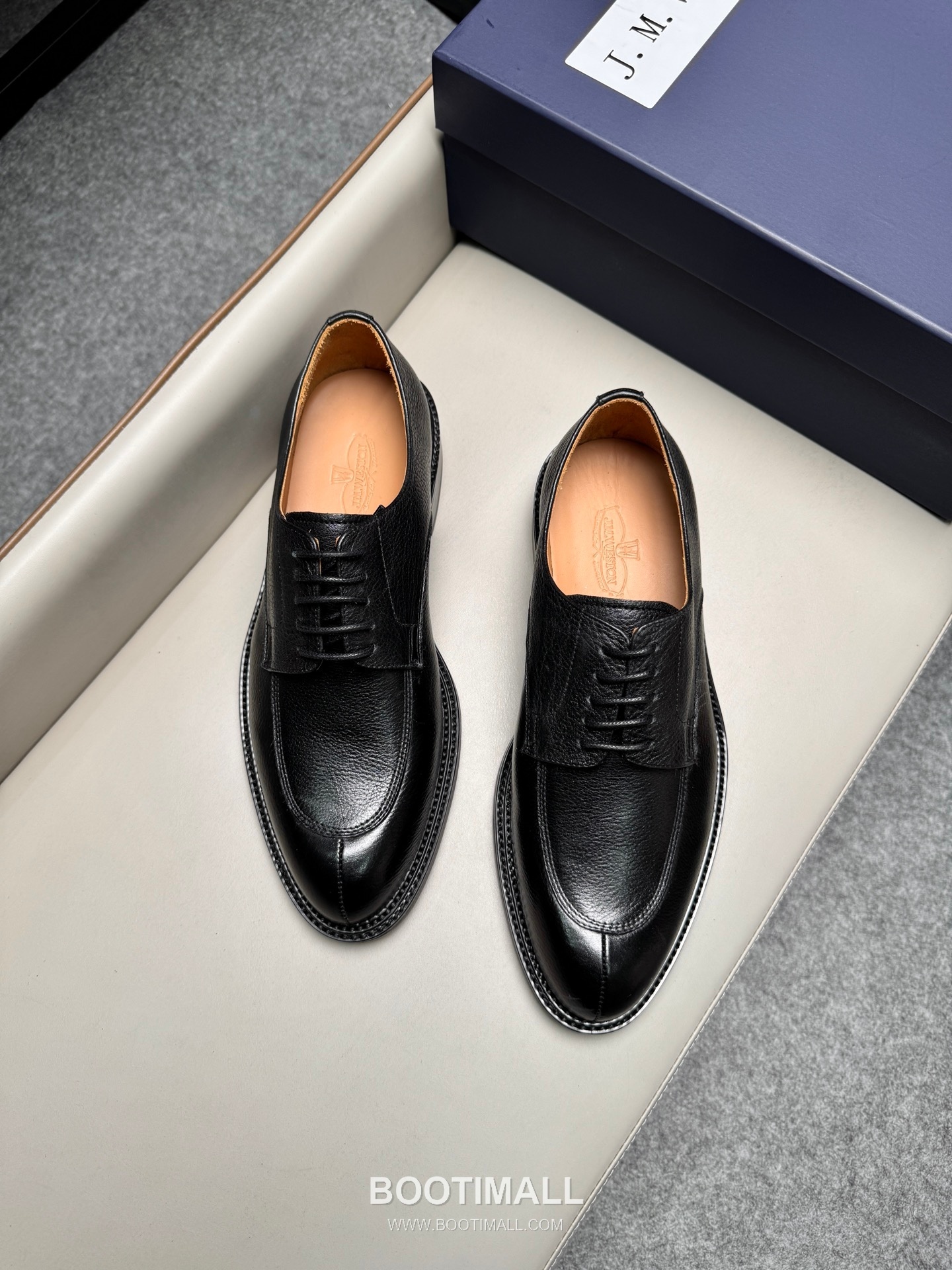 J.M.Weston Classic Calfskin Leather Lace-Up Dress Shoes with Leather Sole Detail 제이엠웨스턴 클래식 카프스킨 레더 레이스업 드레스 슈즈 2.5cm 4