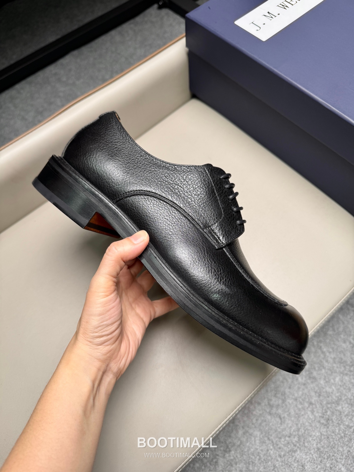 J.M.Weston Classic Calfskin Leather Lace-Up Dress Shoes with Leather Sole Detail 제이엠웨스턴 클래식 카프스킨 레더 레이스업 드레스 슈즈 2.5cm 6