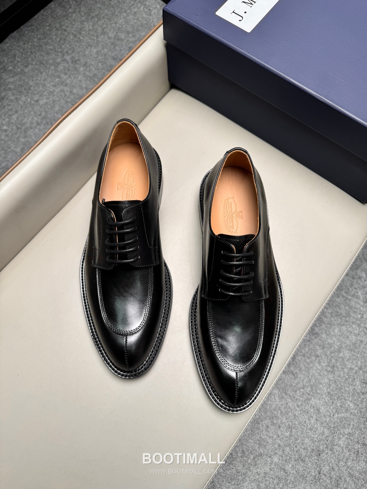J.M.Weston Classic Calfskin Leather Lace-Up Dress Shoes with Leather Sole Detail 제이엠웨스턴 클래식 카프스킨 레더 레이스업 드레스 슈즈 2.5cm 4