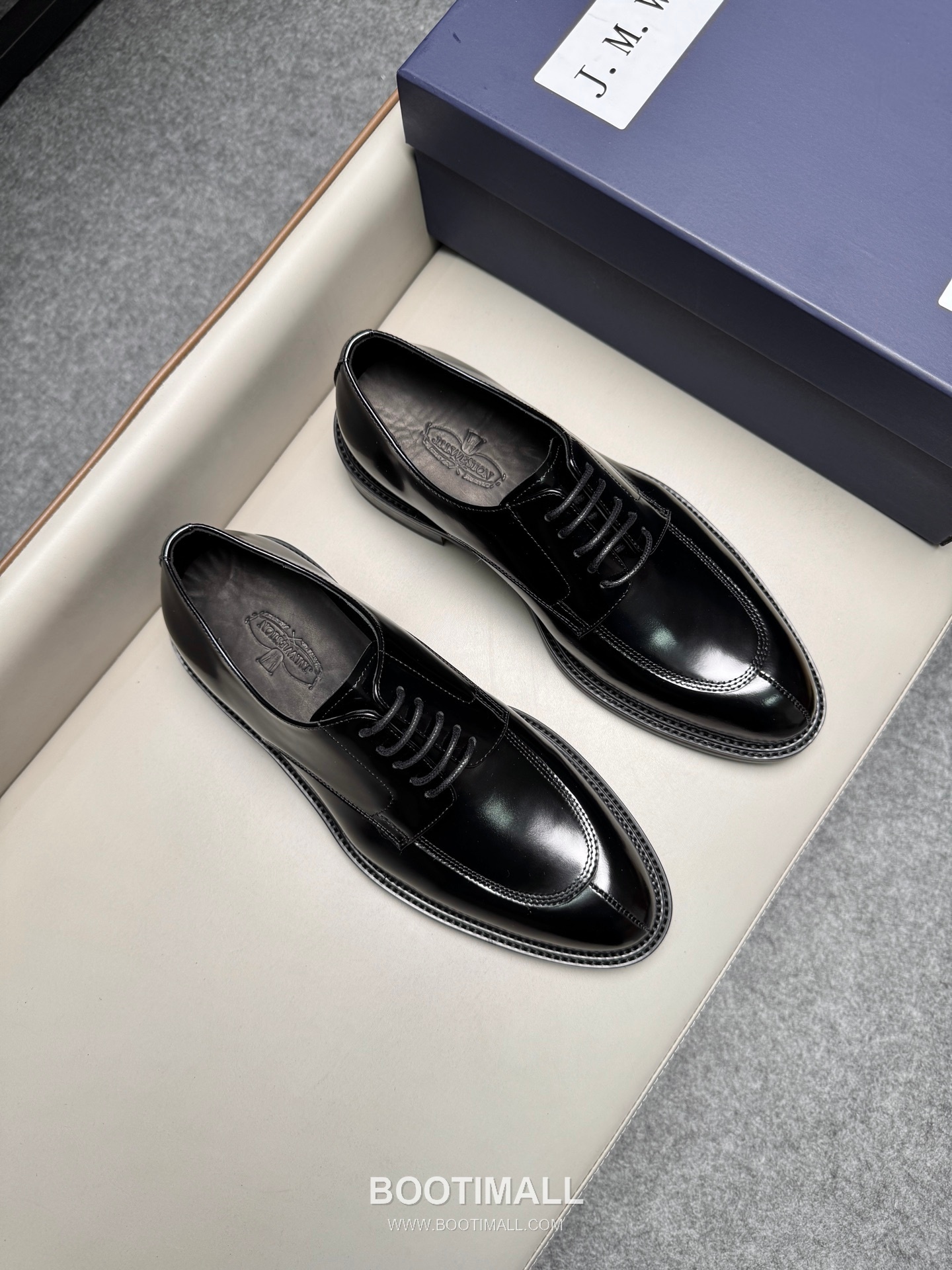 J.M.Weston Classic Calfskin Leather Lace-Up Dress Shoes with Leather Sole Detail 제이엠웨스턴 클래식 카프스킨 레더 레이스업 드레스 슈즈 2.5cm 1