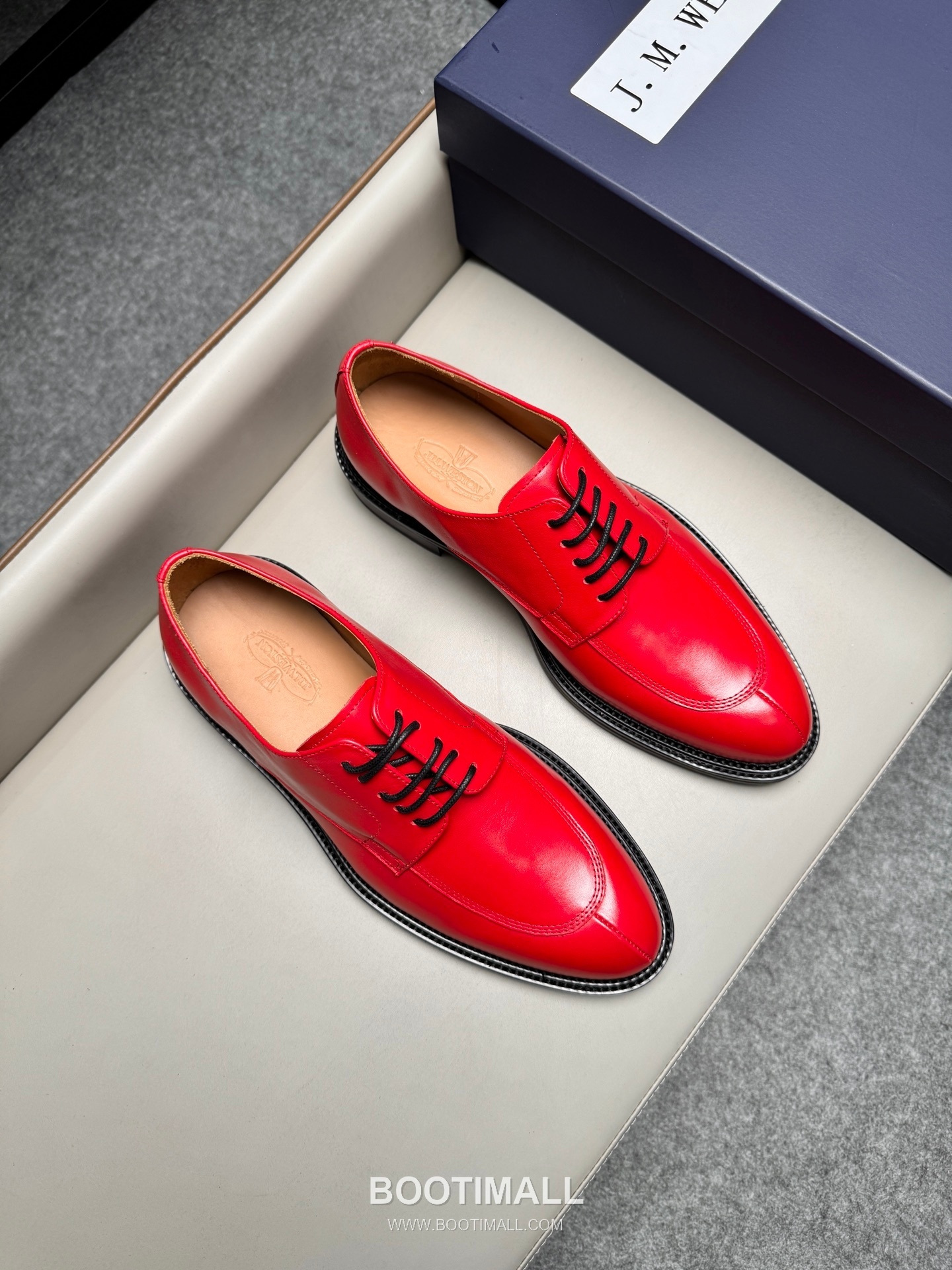 J.M.Weston Classic Calfskin Leather Lace-Up Dress Shoes with Leather Sole Detail 제이엠웨스턴 클래식 카프스킨 레더 레이스업 드레스 슈즈 2.5cm 1