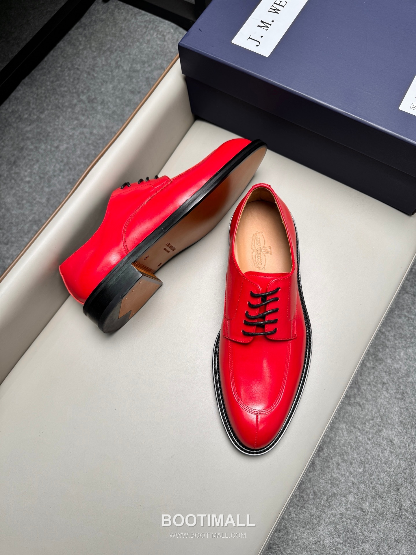 J.M.Weston Classic Calfskin Leather Lace-Up Dress Shoes with Leather Sole Detail 제이엠웨스턴 클래식 카프스킨 레더 레이스업 드레스 슈즈 2.5cm 3