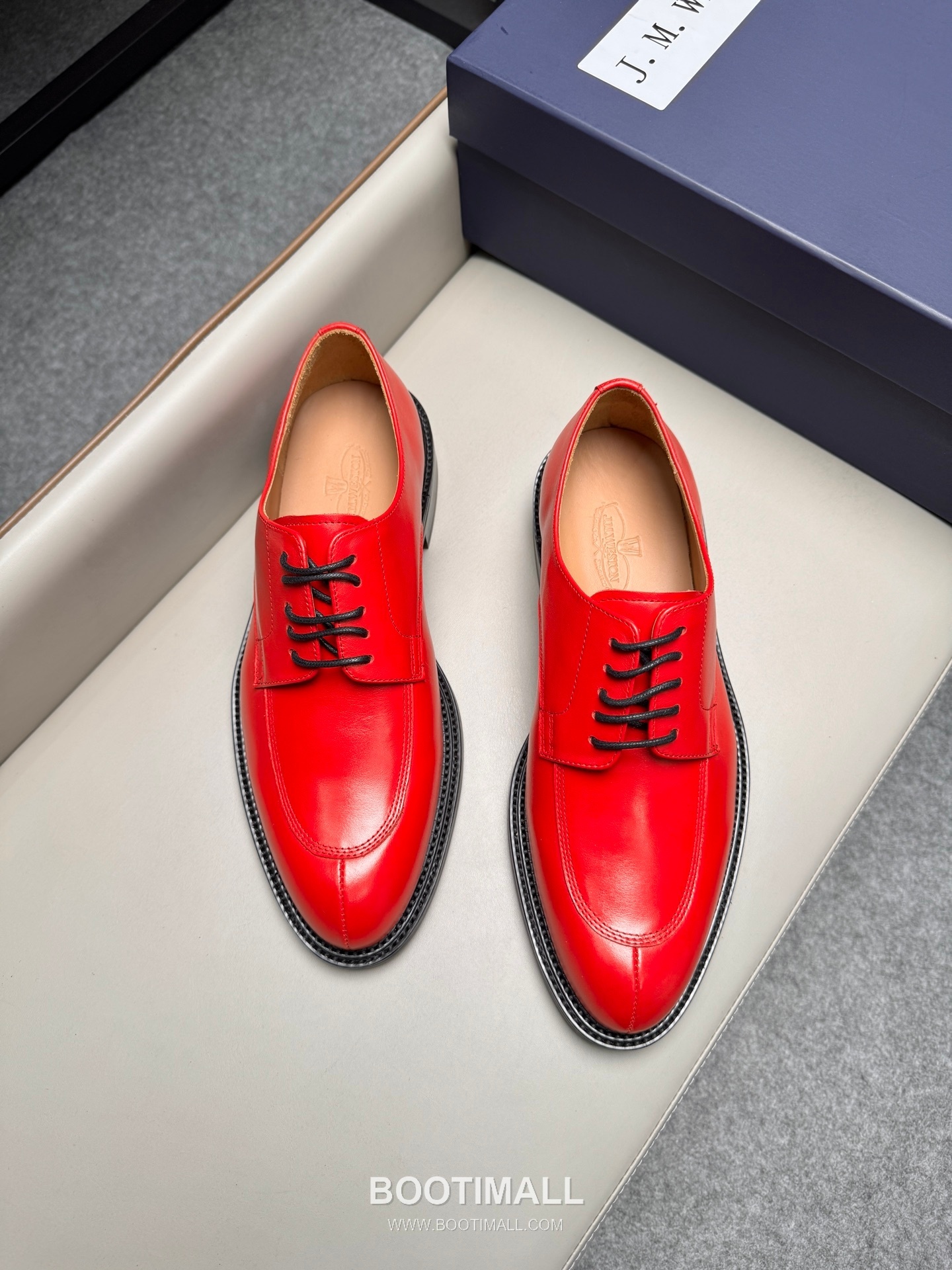 J.M.Weston Classic Calfskin Leather Lace-Up Dress Shoes with Leather Sole Detail 제이엠웨스턴 클래식 카프스킨 레더 레이스업 드레스 슈즈 2.5cm 4