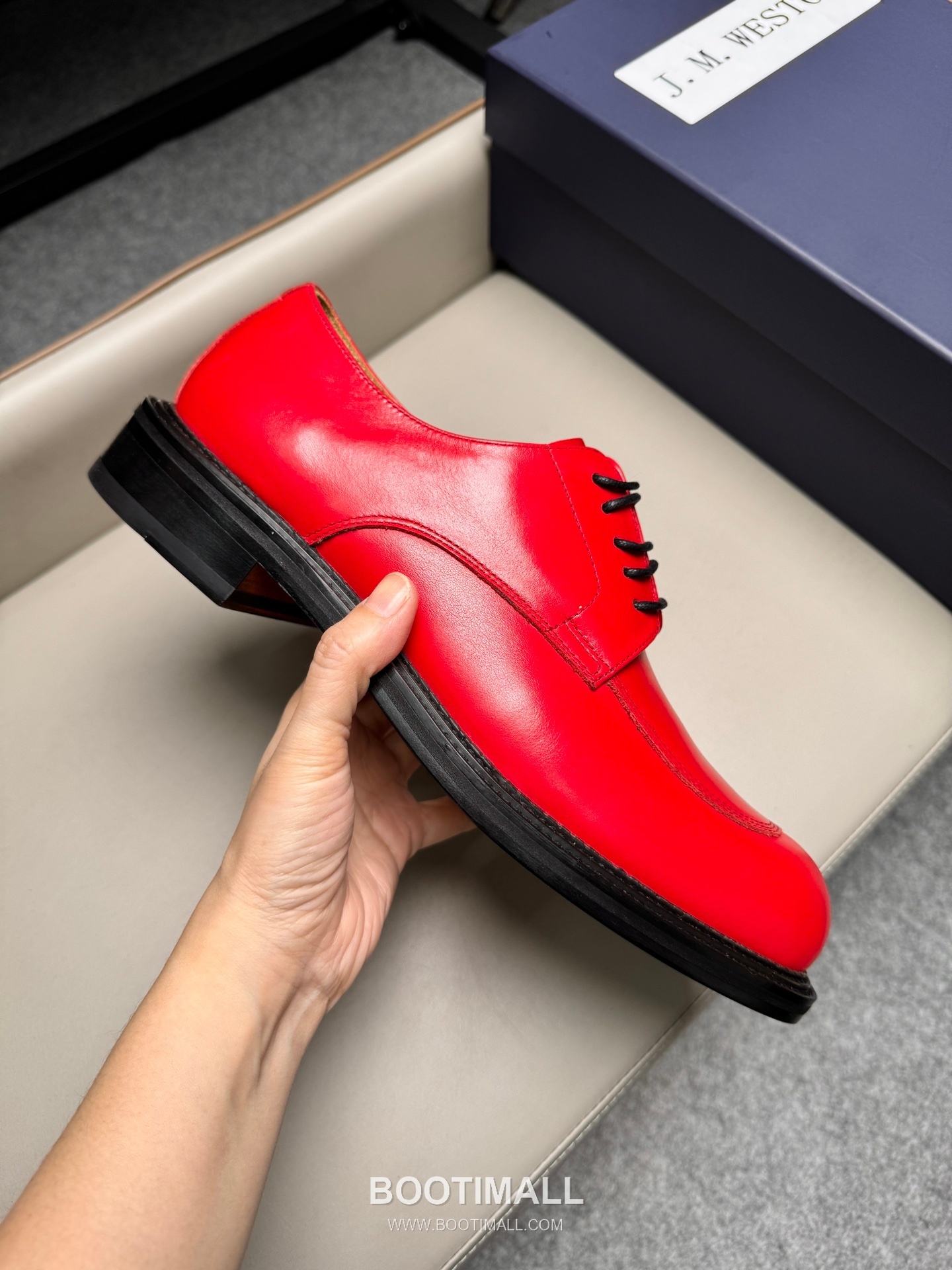 J.M.Weston Classic Calfskin Leather Lace-Up Dress Shoes with Leather Sole Detail 제이엠웨스턴 클래식 카프스킨 레더 레이스업 드레스 슈즈 2.5cm 6