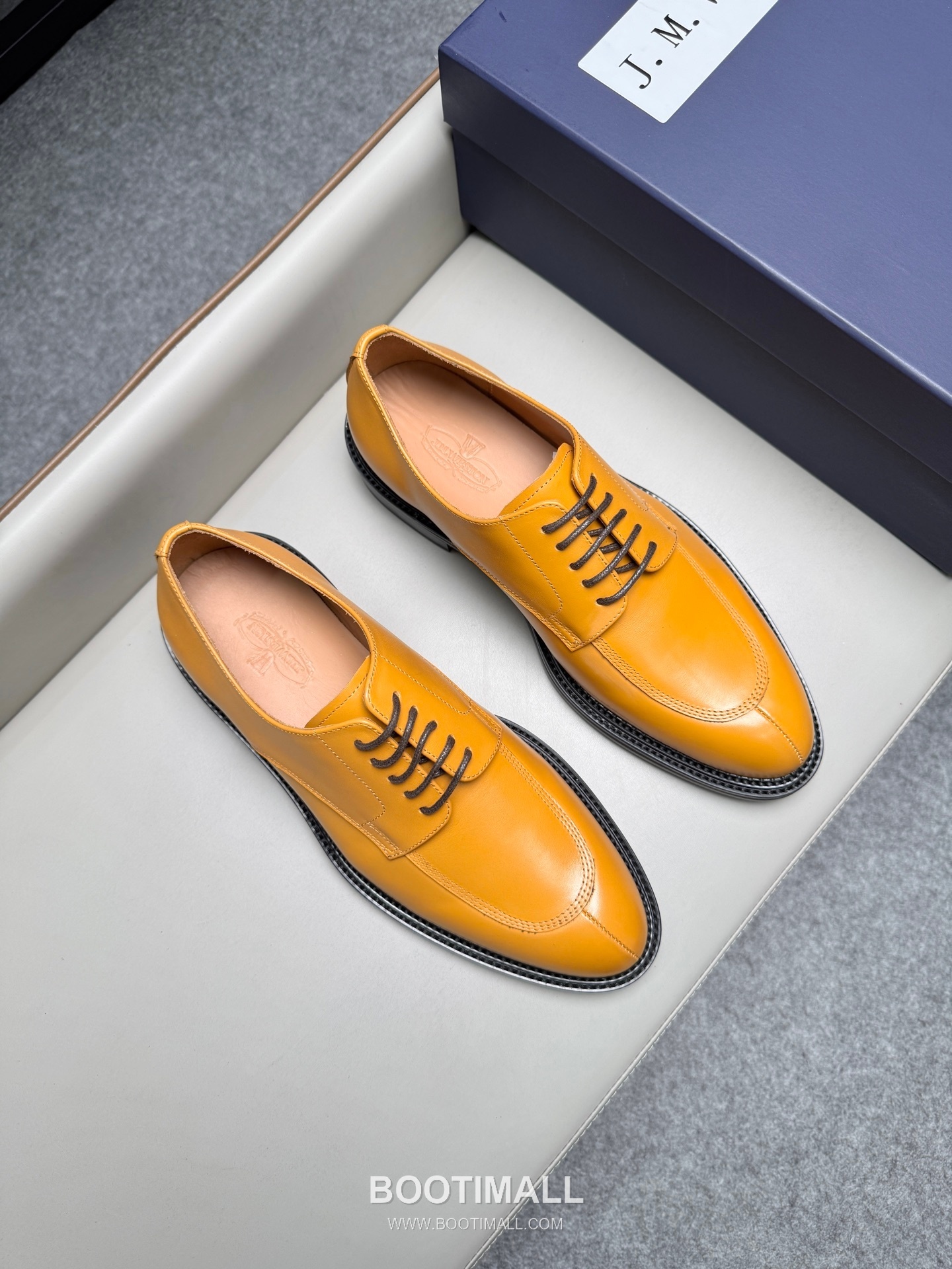 J.M.Weston Classic Calfskin Leather Lace-Up Dress Shoes with Leather Sole Detail 제이엠웨스턴 클래식 카프스킨 레더 레이스업 드레스 슈즈 2.5cm 1