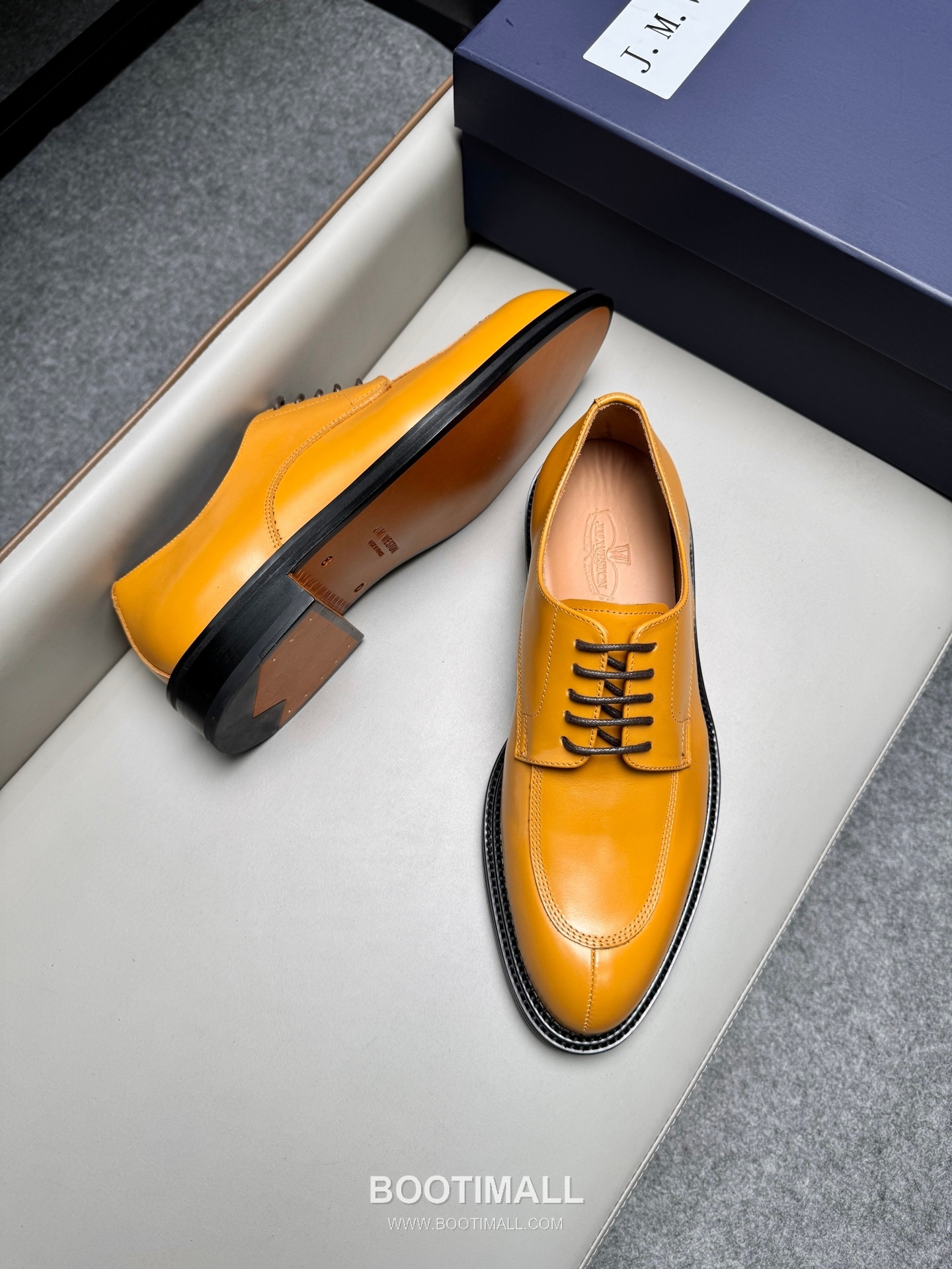 J.M.Weston Classic Calfskin Leather Lace-Up Dress Shoes with Leather Sole Detail 제이엠웨스턴 클래식 카프스킨 레더 레이스업 드레스 슈즈 2.5cm 3