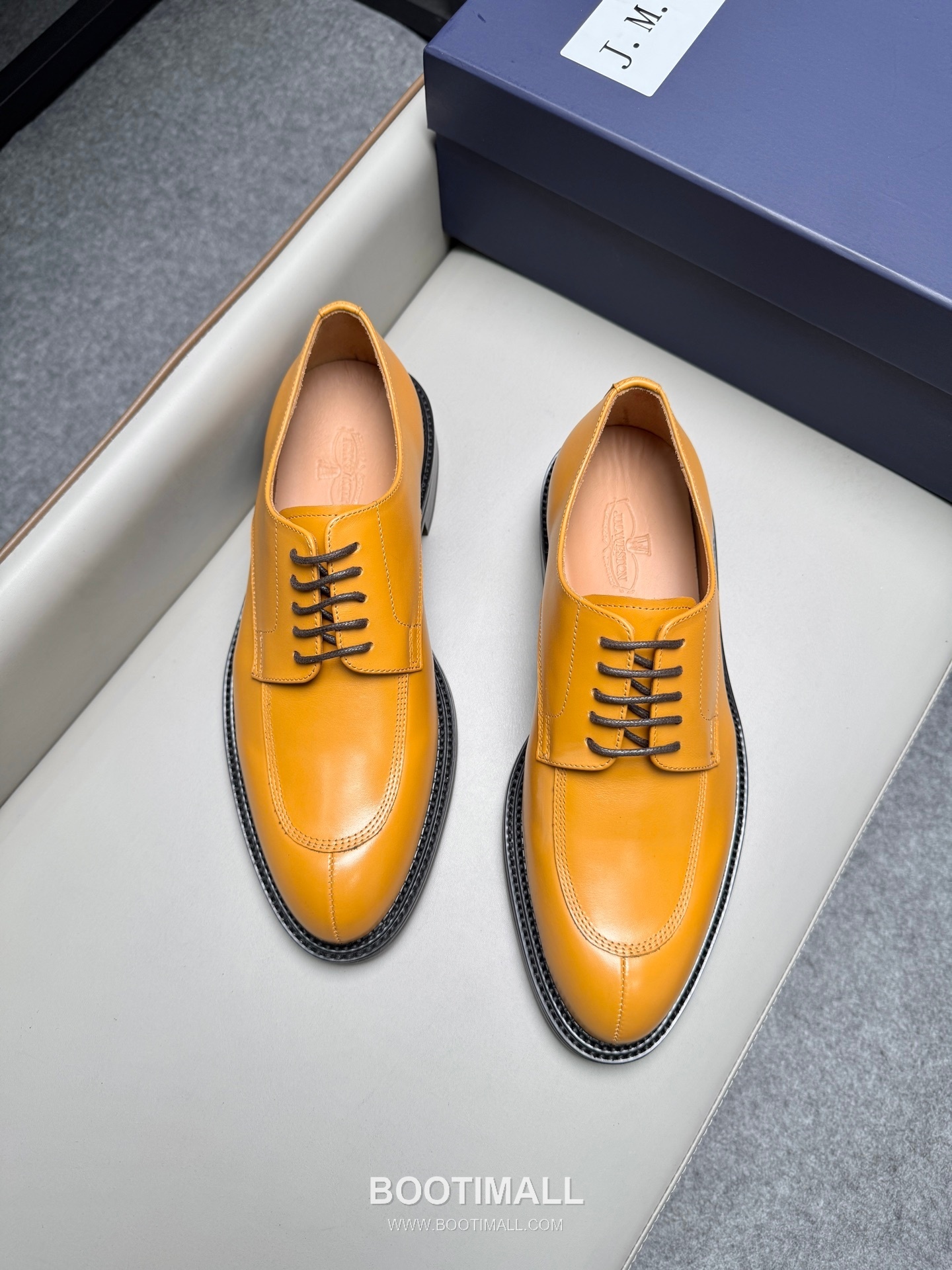 J.M.Weston Classic Calfskin Leather Lace-Up Dress Shoes with Leather Sole Detail 제이엠웨스턴 클래식 카프스킨 레더 레이스업 드레스 슈즈 2.5cm 4