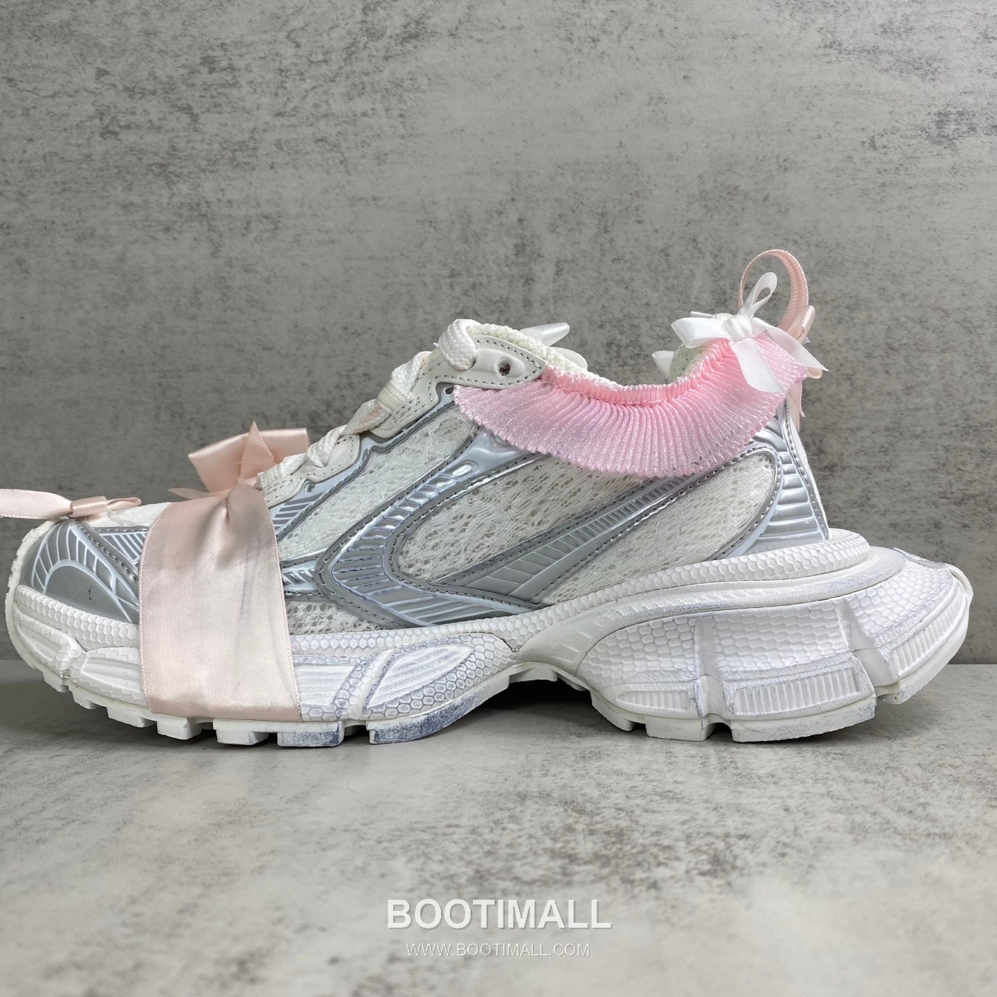 Balenciaga 3XL Denim Mesh Polyurethane Chunky Sneakers with Lace Ribbon Reflective Detail 발렌시아가 3XL 데님 메쉬 폴리우레탄 청키 스니커즈 레이스 리본 리플렉티브 디테일 3cm 7