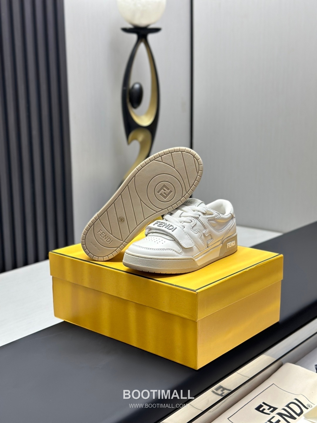 Fendi Match Suede Leather Low Sneakers with FF Stitch Logo Rubber Sole Detail 펜디 매치 스웨이드 레더 로우 스니커즈 FF 스티치 로고 러버솔 디테일 3cm 5