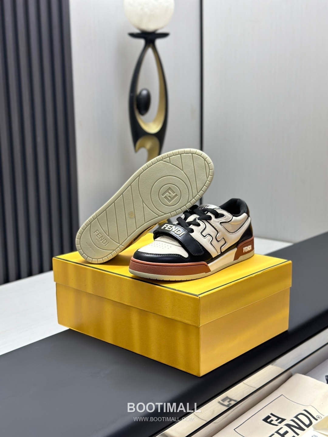 Fendi Match Suede Leather Low Sneakers with FF Stitch Logo Rubber Sole Detail 펜디 매치 스웨이드 레더 로우 스니커즈 FF 스티치 로고 러버솔 디테일 3cm 6