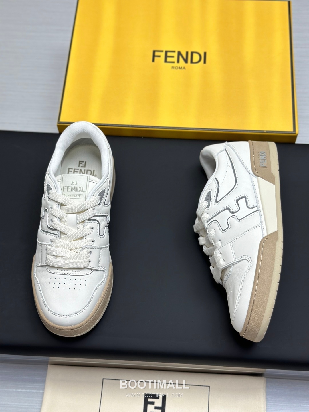 Fendi Match Suede Calfskin Leather Low Sneakers with FF Stitch Logo Embossed Sole Detail 펜디 매치 스웨이드 카프스킨 레더 로우 스니커즈 FF 스티치 로고 엠보싱 솔 디테일 3cm 8