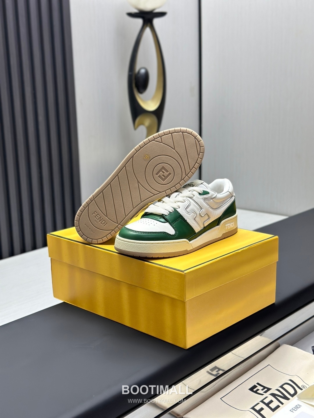 Fendi Match Suede Calfskin Leather Low Sneakers with FF Stitch Logo Embossed Sole Detail 펜디 매치 스웨이드 카프스킨 레더 로우 스니커즈 FF 스티치 로고 엠보싱 솔 디테일 3cm 7