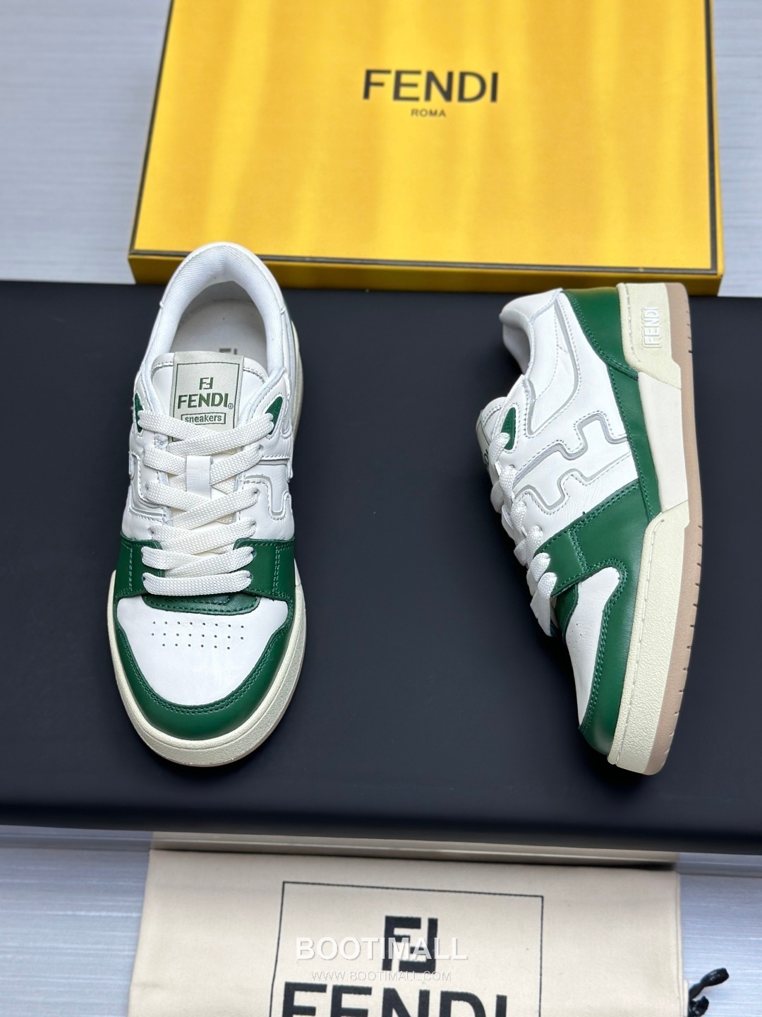 Fendi Match Suede Calfskin Leather Low Sneakers with FF Stitch Logo Embossed Sole Detail 펜디 매치 스웨이드 카프스킨 레더 로우 스니커즈 FF 스티치 로고 엠보싱 솔 디테일 3cm 8