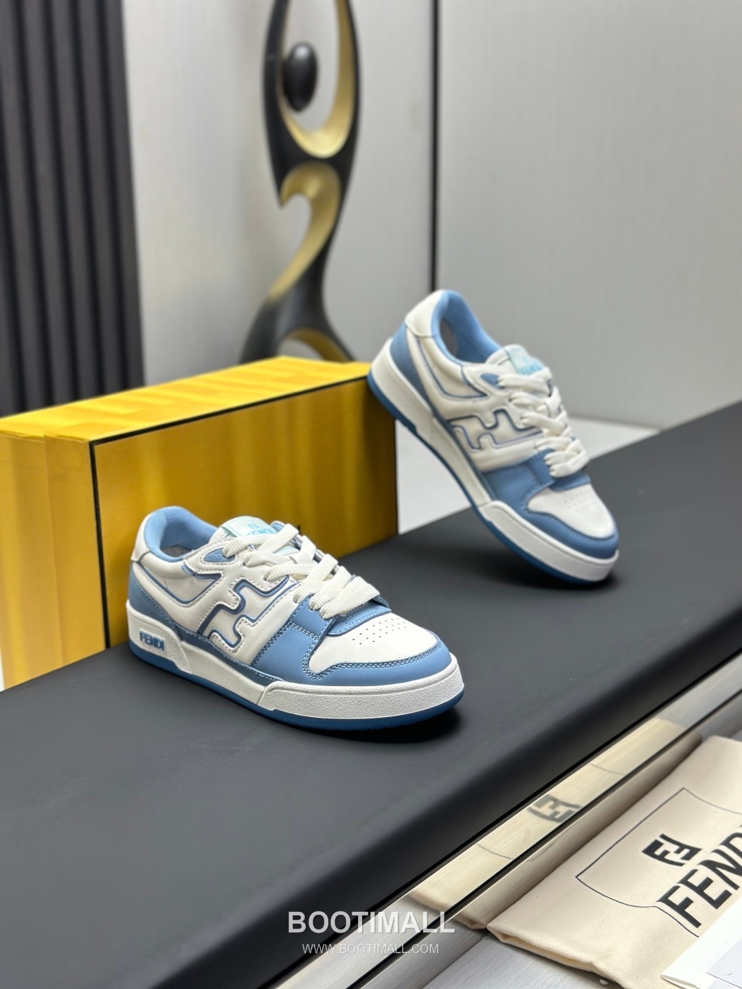 Fendi Match Suede Calfskin Leather Low Sneakers with FF Stitch Logo Embossed Sole Detail 펜디 매치 스웨이드 카프스킨 레더 로우 스니커즈 FF 스티치 로고 엠보싱 솔 디테일 3cm 3