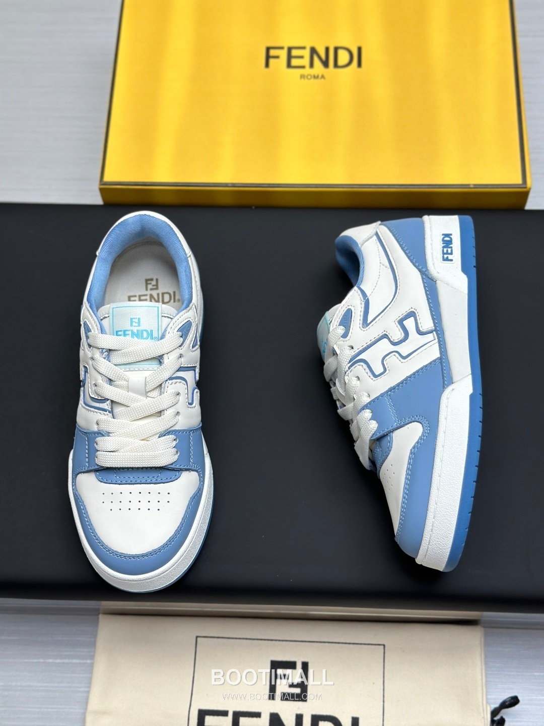 Fendi Match Suede Calfskin Leather Low Sneakers with FF Stitch Logo Embossed Sole Detail 펜디 매치 스웨이드 카프스킨 레더 로우 스니커즈 FF 스티치 로고 엠보싱 솔 디테일 3cm 8