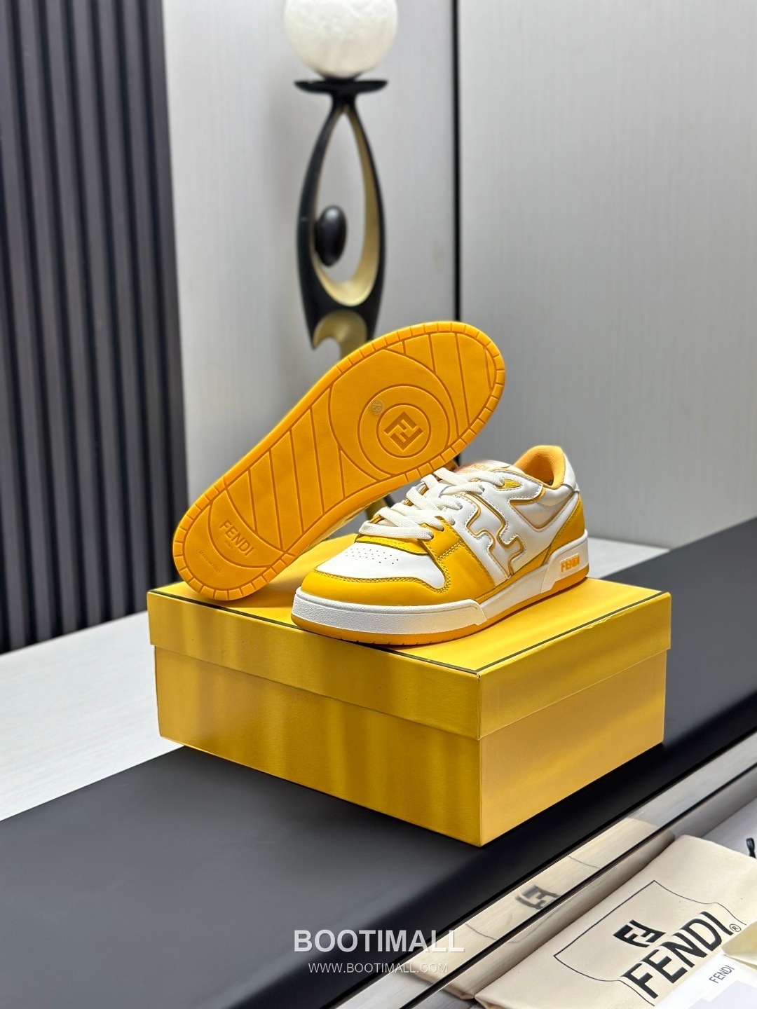 Fendi Match Suede Calfskin Leather Low Sneakers with FF Stitch Logo Embossed Sole Detail 펜디 매치 스웨이드 카프스킨 레더 로우 스니커즈 FF 스티치 로고 엠보싱 솔 디테일 3cm 6