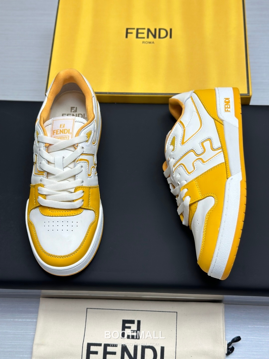 Fendi Match Suede Calfskin Leather Low Sneakers with FF Stitch Logo Embossed Sole Detail 펜디 매치 스웨이드 카프스킨 레더 로우 스니커즈 FF 스티치 로고 엠보싱 솔 디테일 3cm 8