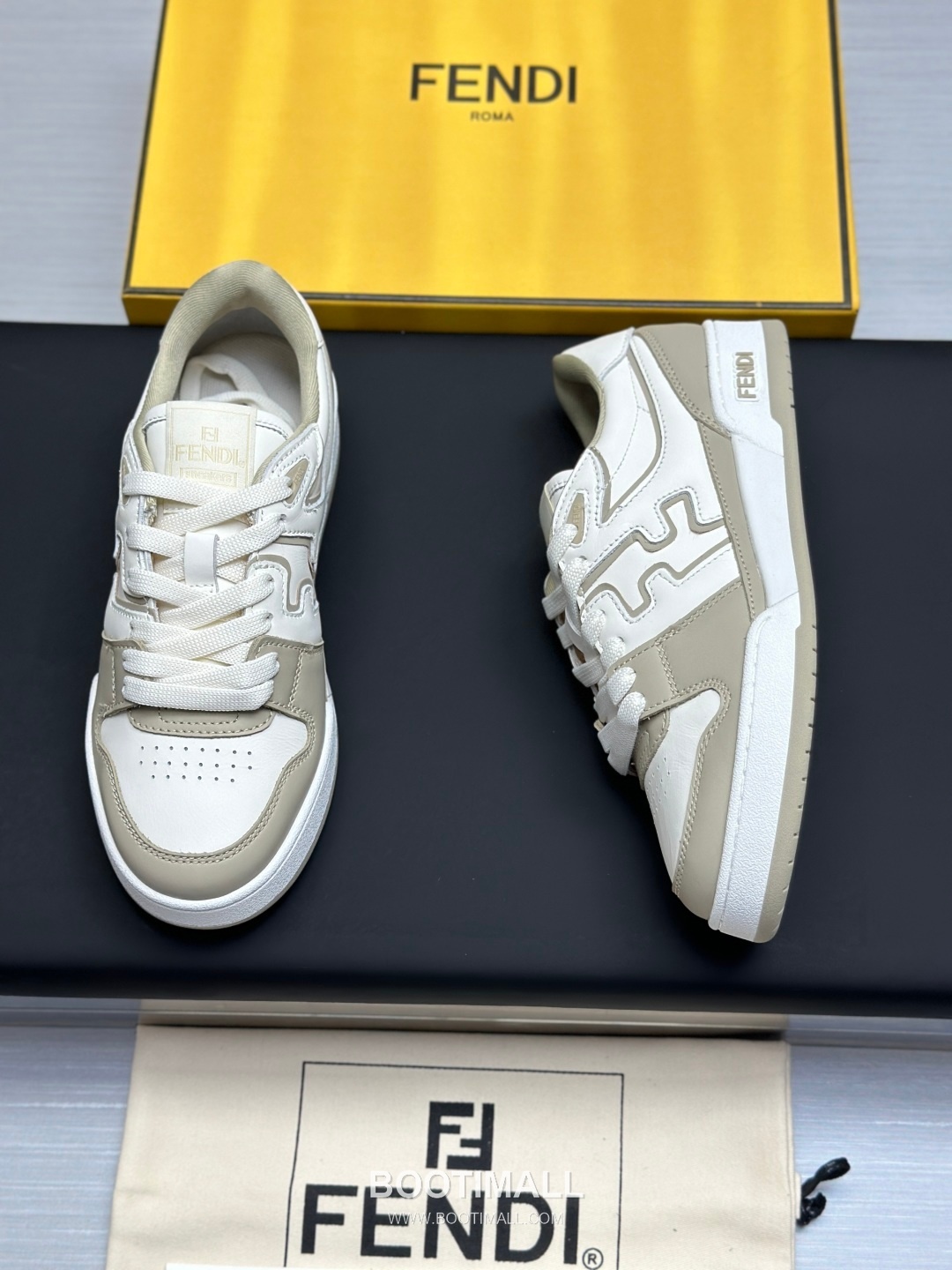 Fendi Match Suede Calfskin Leather Low Sneakers with FF Stitch Logo Embossed Sole Detail 펜디 매치 스웨이드 카프스킨 레더 로우 스니커즈 FF 스티치 로고 엠보싱 솔 디테일 3cm 8