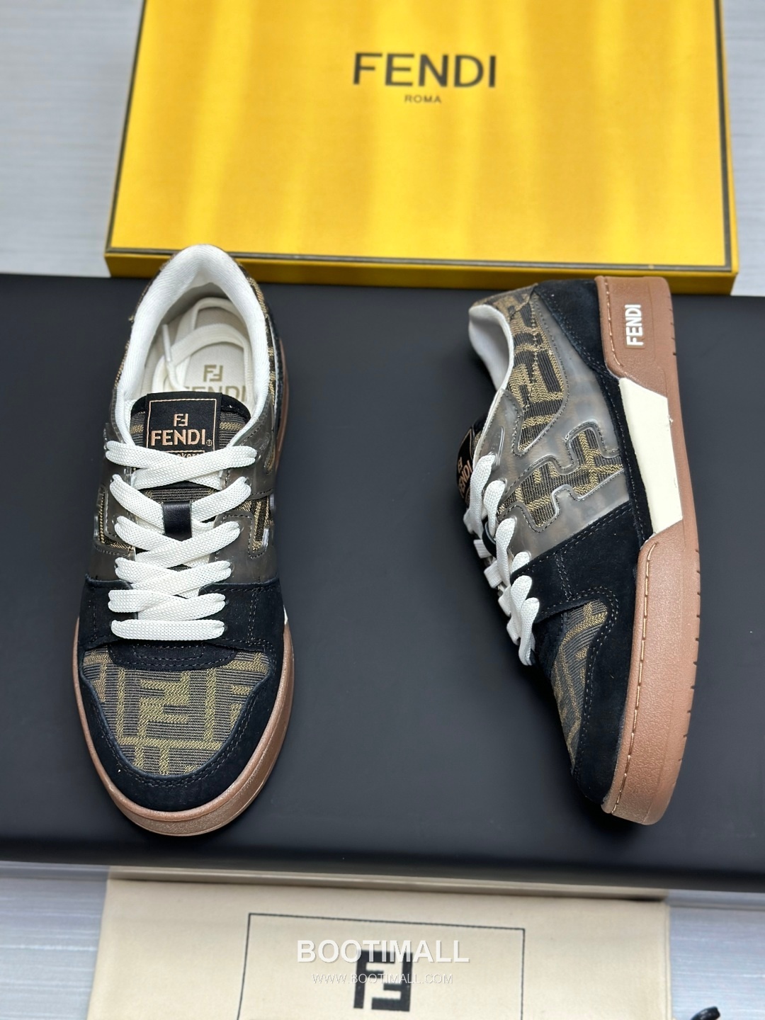 Fendi Match Suede Calfskin Leather Low Sneakers with FF Stitch Logo Embossed Sole Detail 펜디 매치 스웨이드 카프스킨 레더 로우 스니커즈 FF 스티치 로고 엠보싱 솔 디테일 3cm 8