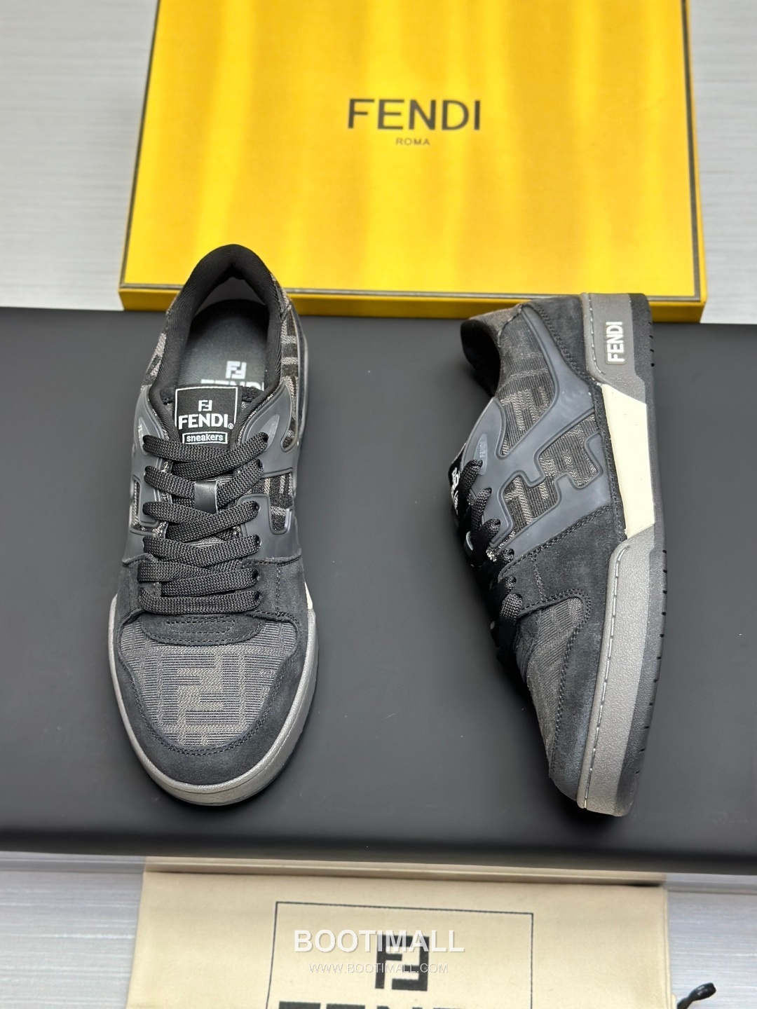 Fendi Match Suede Calfskin Leather Low Sneakers with FF Stitch Logo Embossed Sole Detail 펜디 매치 스웨이드 카프스킨 레더 로우 스니커즈 FF 스티치 로고 엠보싱 솔 디테일 3cm 8