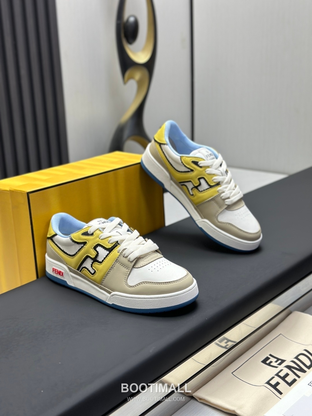 Fendi Match Suede Calfskin Leather Low Sneakers with FF Stitch Logo Embossed Sole Detail 펜디 매치 스웨이드 카프스킨 레더 로우 스니커즈 FF 스티치 로고 엠보싱 솔 디테일 3cm 3