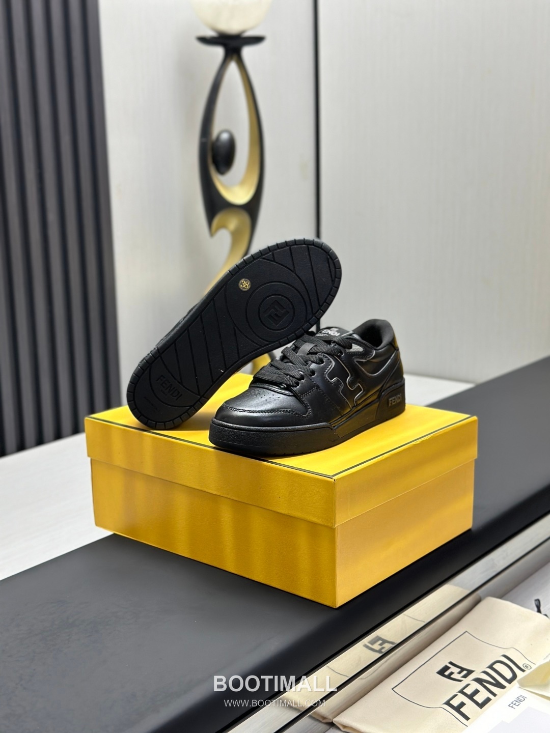 Fendi Match Suede Calfskin Leather Low Sneakers with FF Stitch Logo Embossed Sole Detail 펜디 매치 스웨이드 카프스킨 레더 로우 스니커즈 FF 스티치 로고 엠보싱 솔 디테일 3cm 5