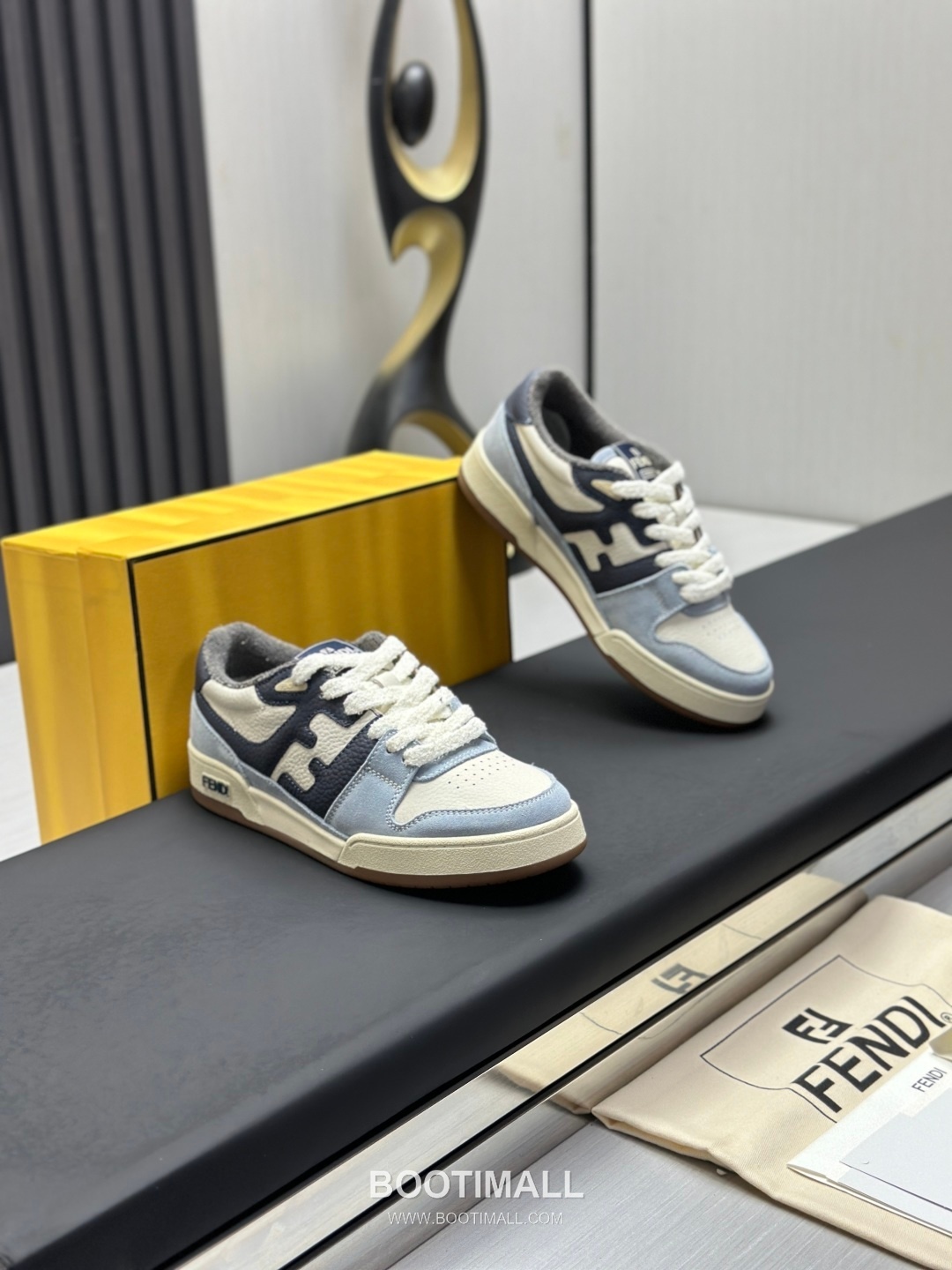 Fendi Match Suede Calfskin Leather Low Sneakers with FF Stitch Logo Embossed Sole Detail 펜디 매치 스웨이드 카프스킨 레더 로우 스니커즈 FF 스티치 로고 엠보싱 솔 디테일 3cm 3