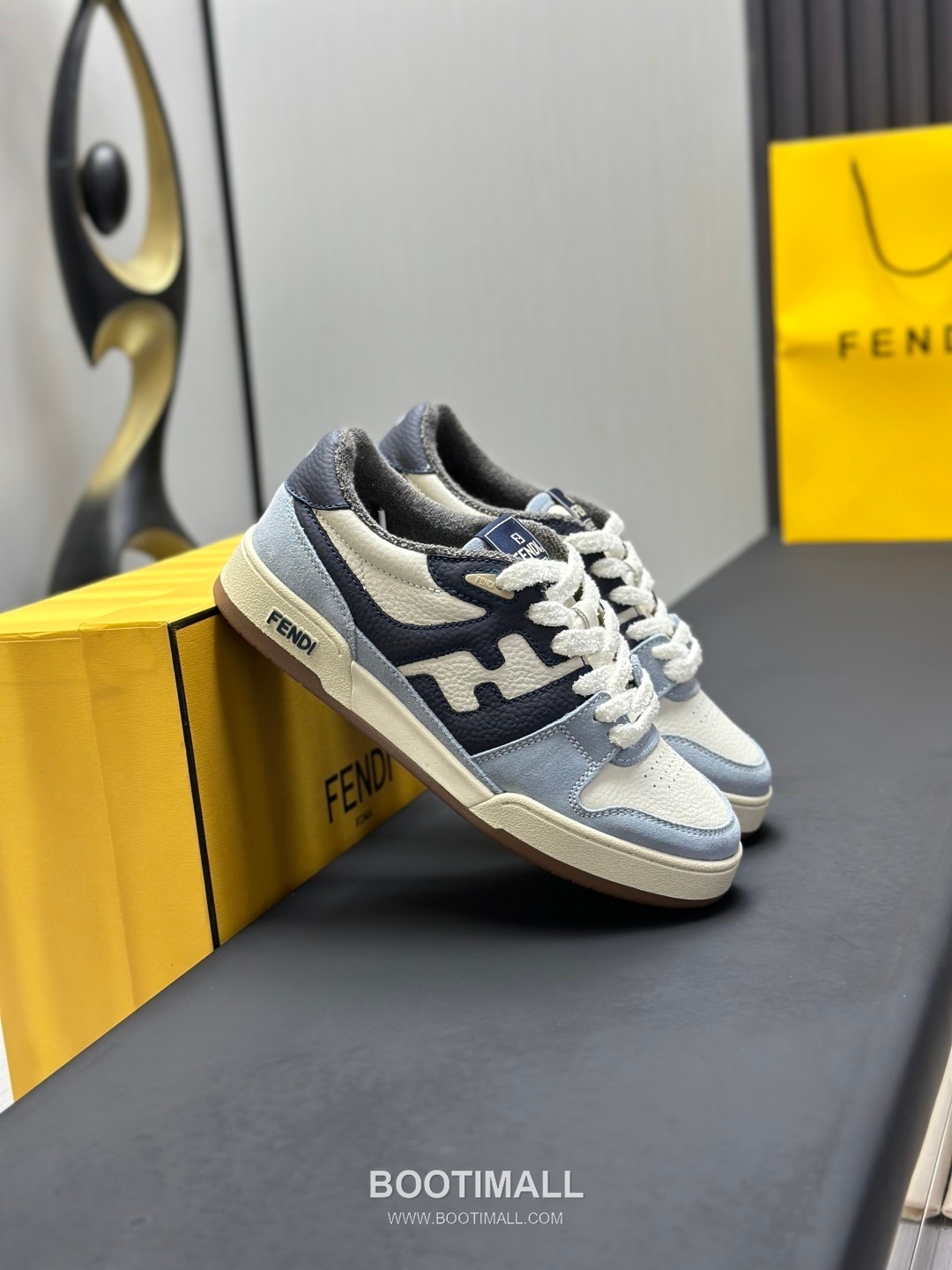 Fendi Match Suede Calfskin Leather Low Sneakers with FF Stitch Logo Embossed Sole Detail 펜디 매치 스웨이드 카프스킨 레더 로우 스니커즈 FF 스티치 로고 엠보싱 솔 디테일 3cm 4