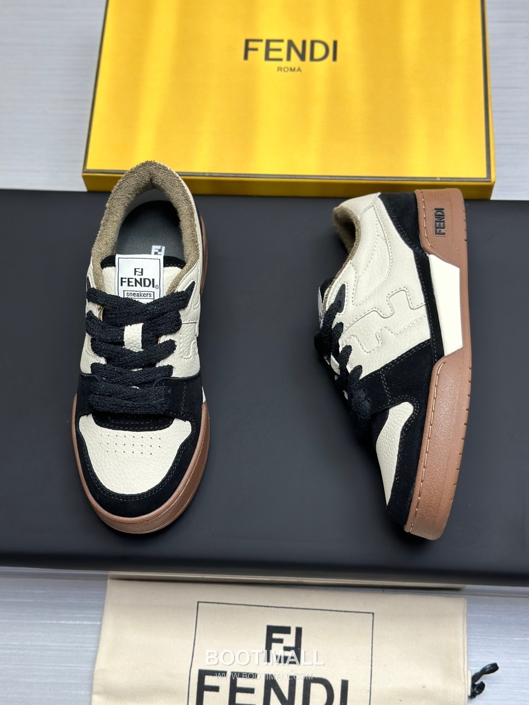 Fendi Match Suede Calfskin Leather Low Sneakers with FF Stitch Logo Embossed Sole Detail 펜디 매치 스웨이드 카프스킨 레더 로우 스니커즈 FF 스티치 로고 엠보싱 솔 디테일 3cm 8