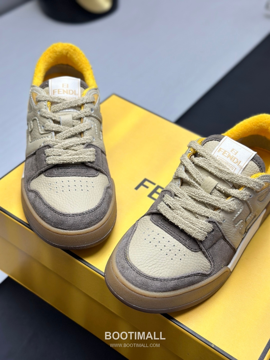 Fendi Match Suede Calfskin Leather Low Sneakers with FF Stitch Logo Embossed Sole Detail 펜디 매치 스웨이드 카프스킨 레더 로우 스니커즈 FF 스티치 로고 엠보싱 솔 디테일 3cm 5
