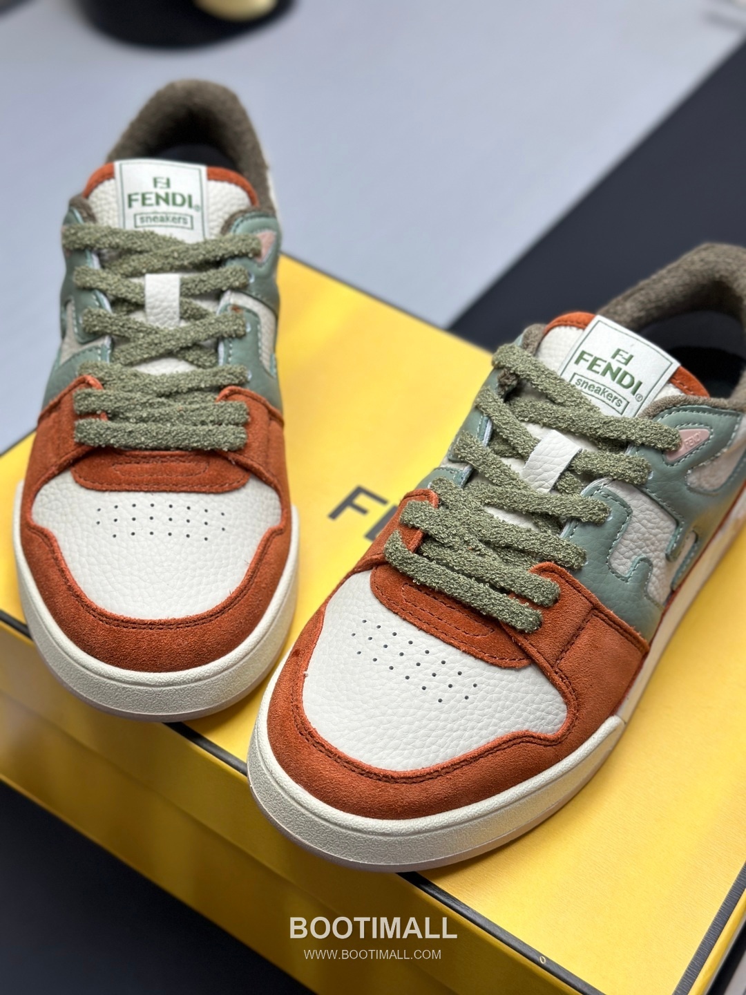 Fendi Match Suede Calfskin Leather Low Sneakers with FF Stitch Logo Embossed Sole Detail 펜디 매치 스웨이드 카프스킨 레더 로우 스니커즈 FF 스티치 로고 엠보싱 솔 디테일 3cm 5