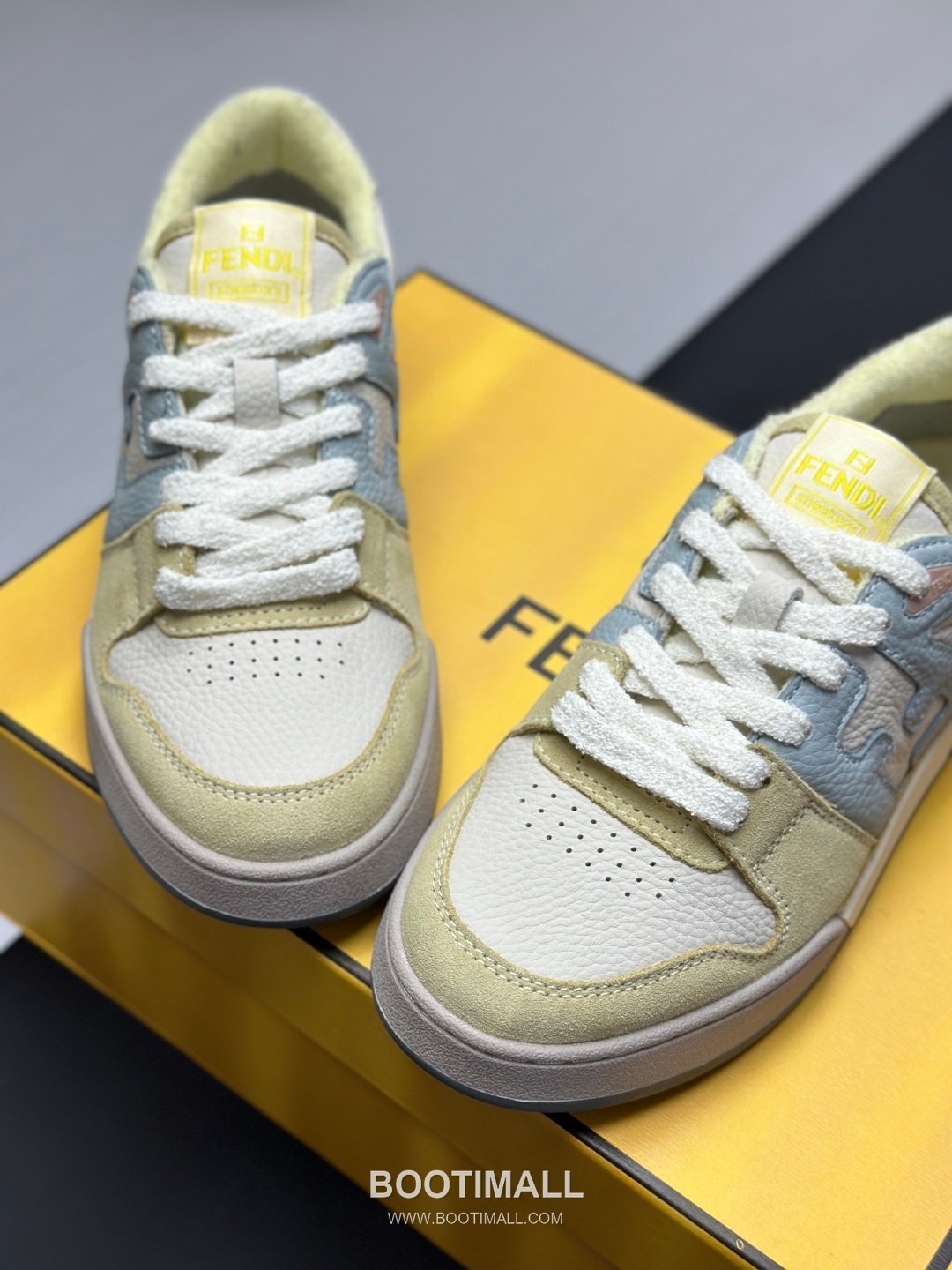 Fendi Match Suede Calfskin Leather Low Sneakers with FF Stitch Logo Embossed Sole Detail 펜디 매치 스웨이드 카프스킨 레더 로우 스니커즈 FF 스티치 로고 엠보싱 솔 디테일 3cm 7
