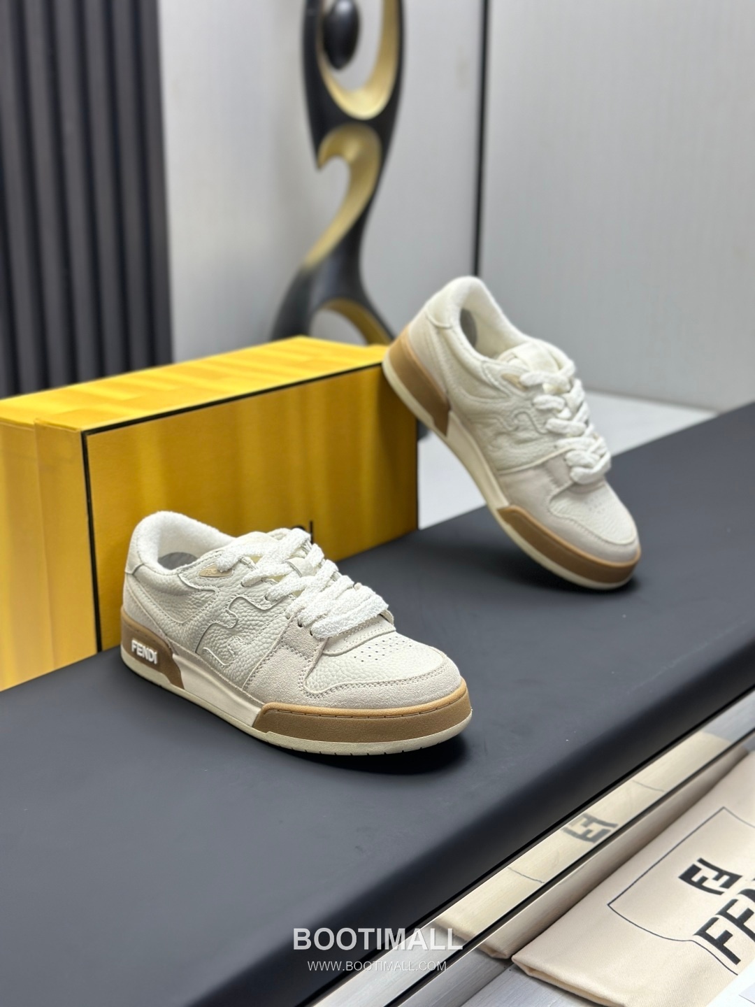 Fendi Match Suede Calfskin Leather Low Sneakers with FF Stitch Logo Embossed Sole Detail 펜디 매치 스웨이드 카프스킨 레더 로우 스니커즈 FF 스티치 로고 엠보싱 솔 디테일 3cm 3