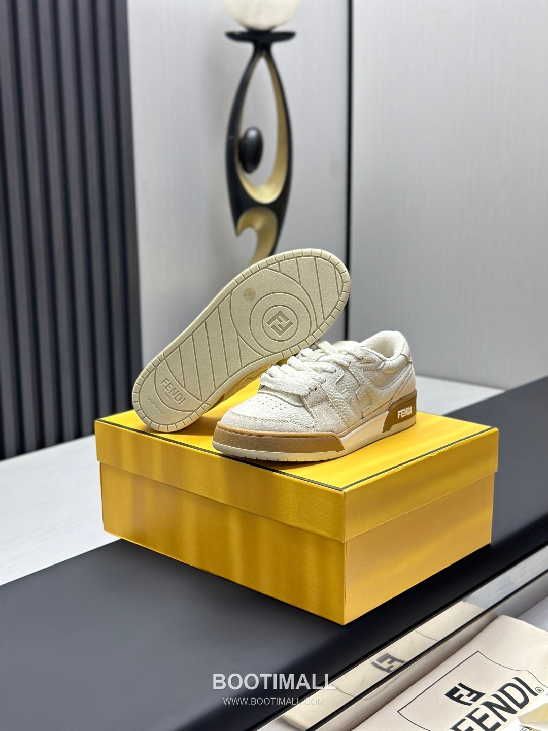 Fendi Match Suede Calfskin Leather Low Sneakers with FF Stitch Logo Embossed Sole Detail 펜디 매치 스웨이드 카프스킨 레더 로우 스니커즈 FF 스티치 로고 엠보싱 솔 디테일 3cm 7