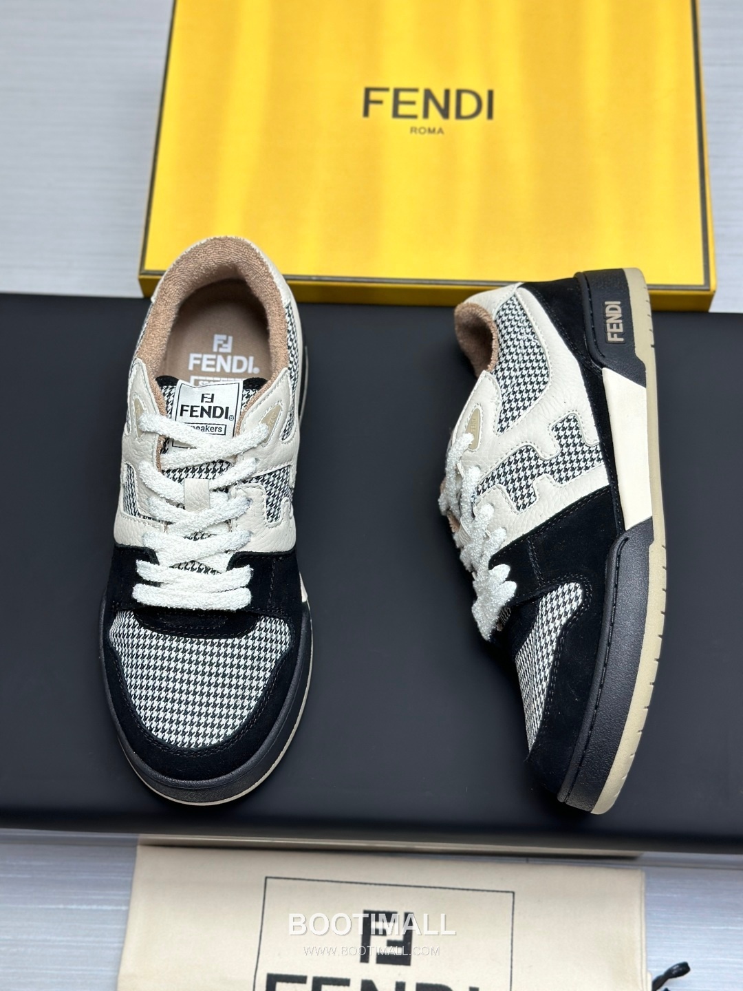 Fendi Match Suede Calfskin Leather Low Sneakers with FF Stitch Logo Embossed Sole Detail 펜디 매치 스웨이드 카프스킨 레더 로우 스니커즈 FF 스티치 로고 엠보싱 솔 디테일 3cm 8