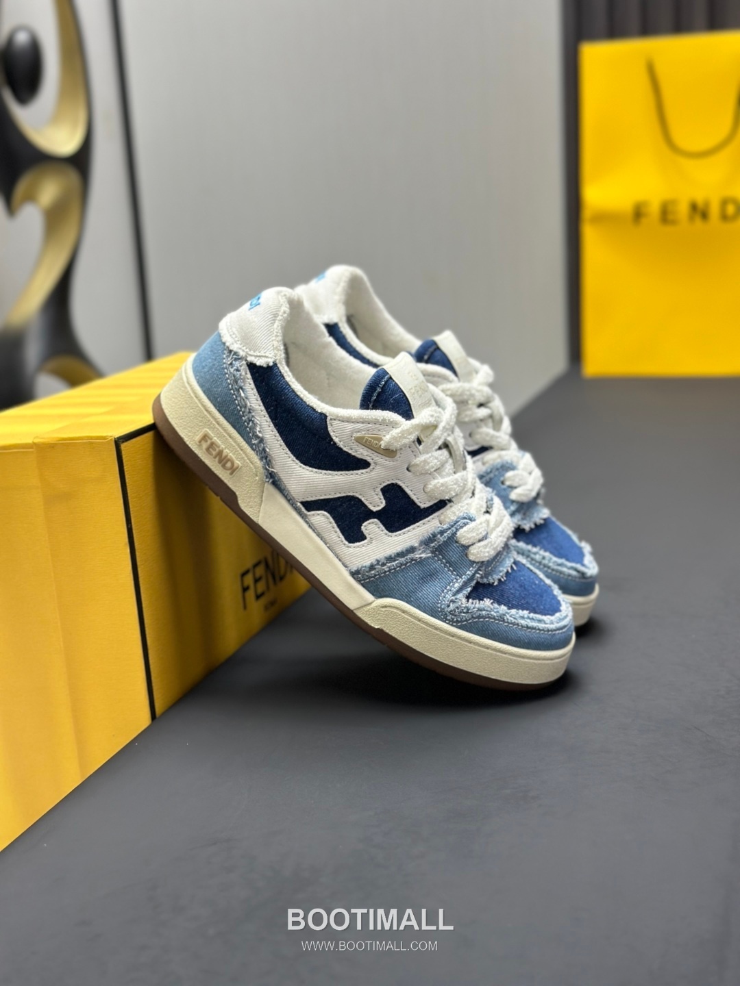 Fendi Match Suede Calfskin Leather Low Sneakers with FF Stitch Logo Rubber Sole Detail 펜디 매치 스웨이드 카프스킨 레더 로우 스니커즈 FF 스티치 로고 러버솔 디테일 3cm 4