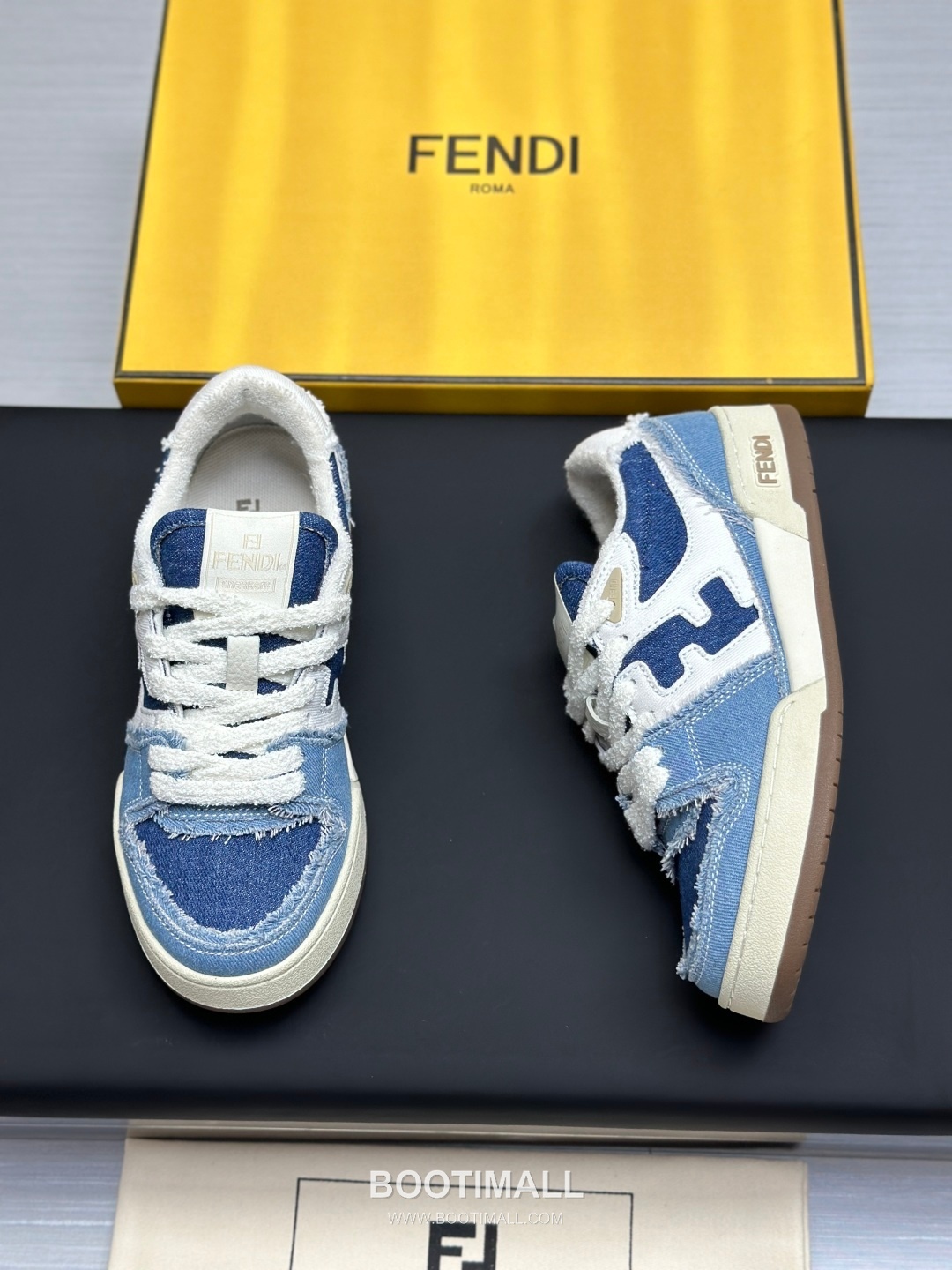 Fendi Match Suede Calfskin Leather Low Sneakers with FF Stitch Logo Rubber Sole Detail 펜디 매치 스웨이드 카프스킨 레더 로우 스니커즈 FF 스티치 로고 러버솔 디테일 3cm 8