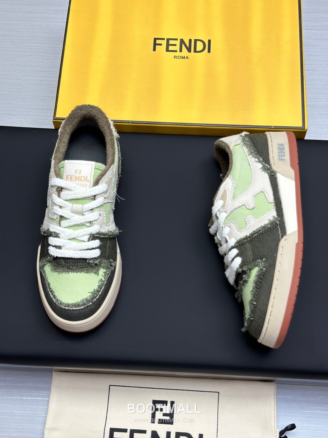 Fendi Match Suede Calfskin Leather Low Sneakers with FF Stitch Logo Rubber Sole Detail 펜디 매치 스웨이드 카프스킨 레더 로우 스니커즈 FF 스티치 로고 러버솔 디테일 3cm 8