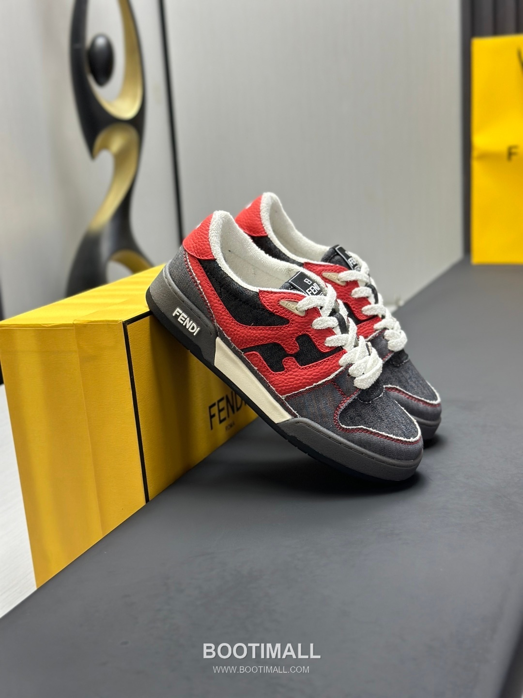 Fendi Match Suede Calfskin Leather Low Sneakers with FF Stitch Logo Rubber Sole Detail 펜디 매치 스웨이드 카프스킨 레더 로우 스니커즈 FF 스티치 로고 러버솔 디테일 3cm 4