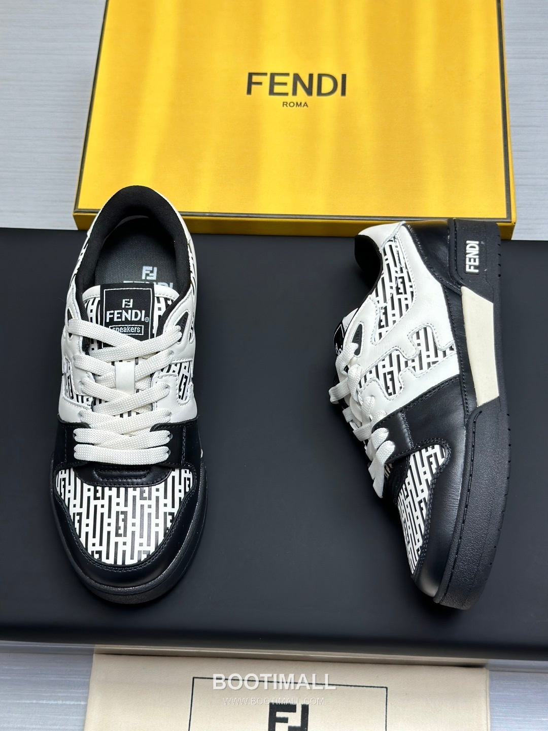 Fendi Match Suede Calfskin Leather Low Sneakers with FF Stitch Logo Rubber Sole Detail 펜디 매치 스웨이드 카프스킨 레더 로우 스니커즈 FF 스티치 로고 러버솔 디테일 3cm 8